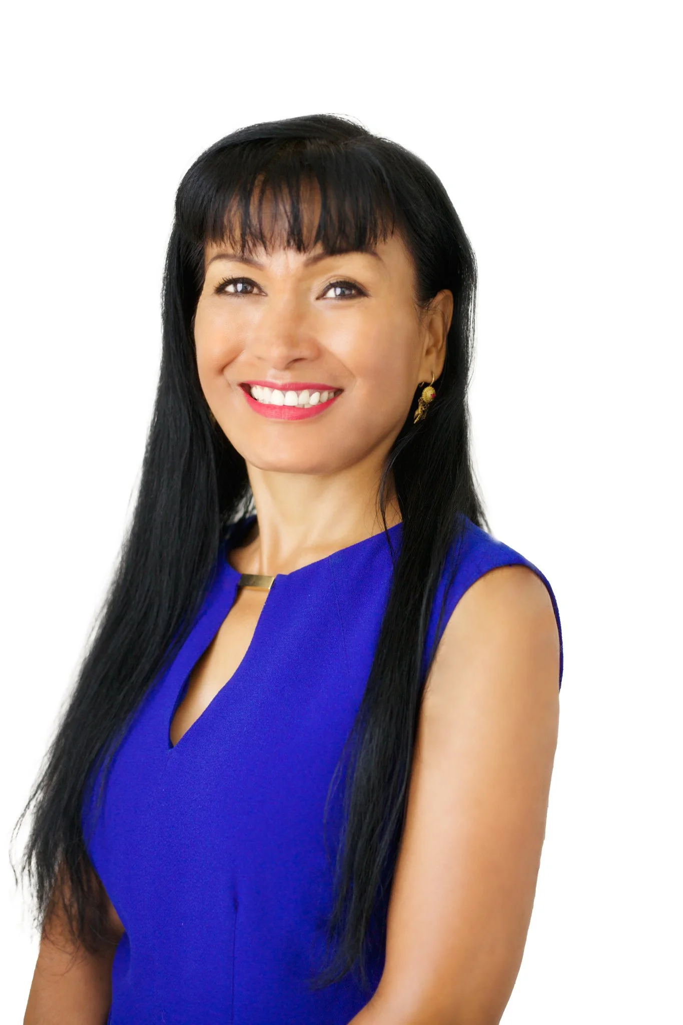 female blue dress white background Colorado