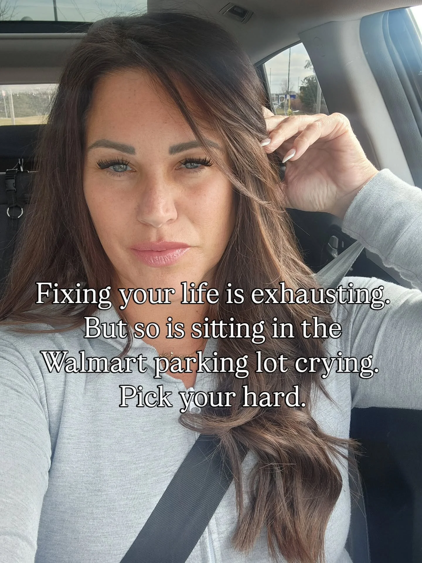 I've been there. 

I've done that. 

After finishing a grocery run, I finally get into my car, a safe space where I can let it all out. 

Tears roll down my cheeks, and I begin hyperventilating. 

The overwhelm and exhaustion has taken over.

It's ti