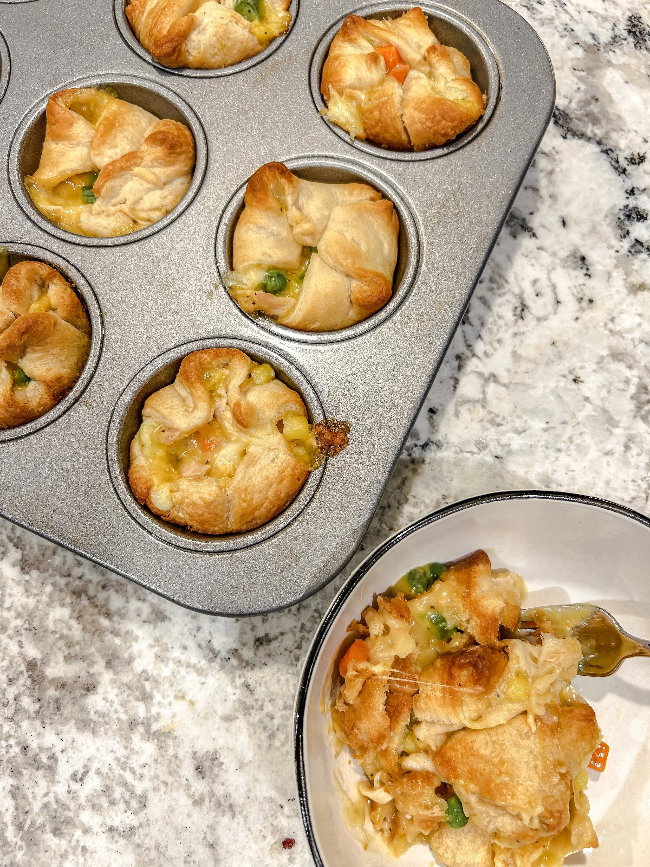 Busy Night Bites, pt. 5 - muffin tin chicken pot pies