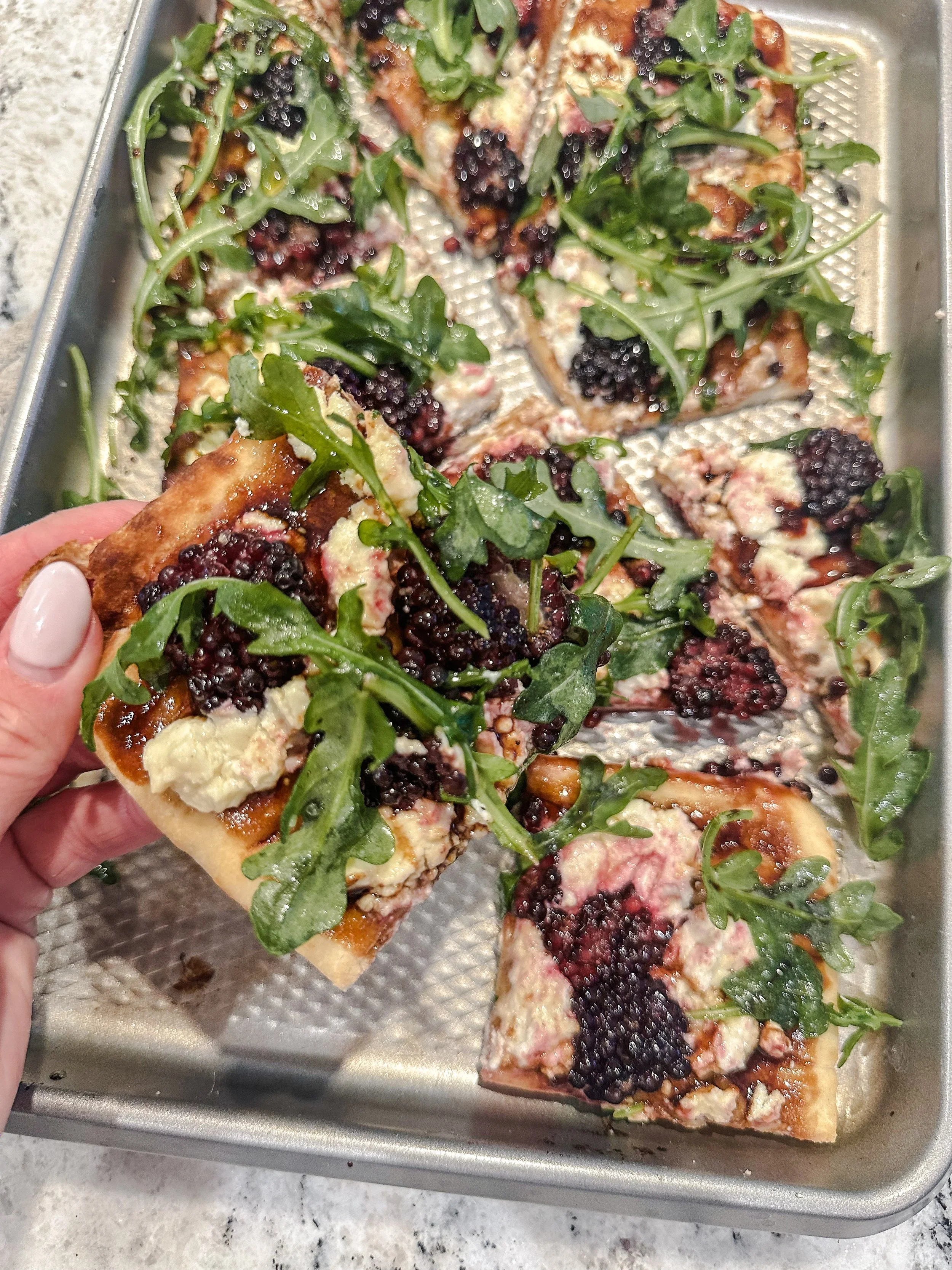 Blackberry and Goat Cheese Flatbread