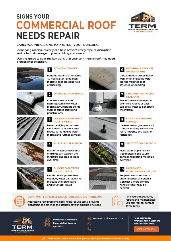 A guide for Signs Your Commercial Roof Needs Repair