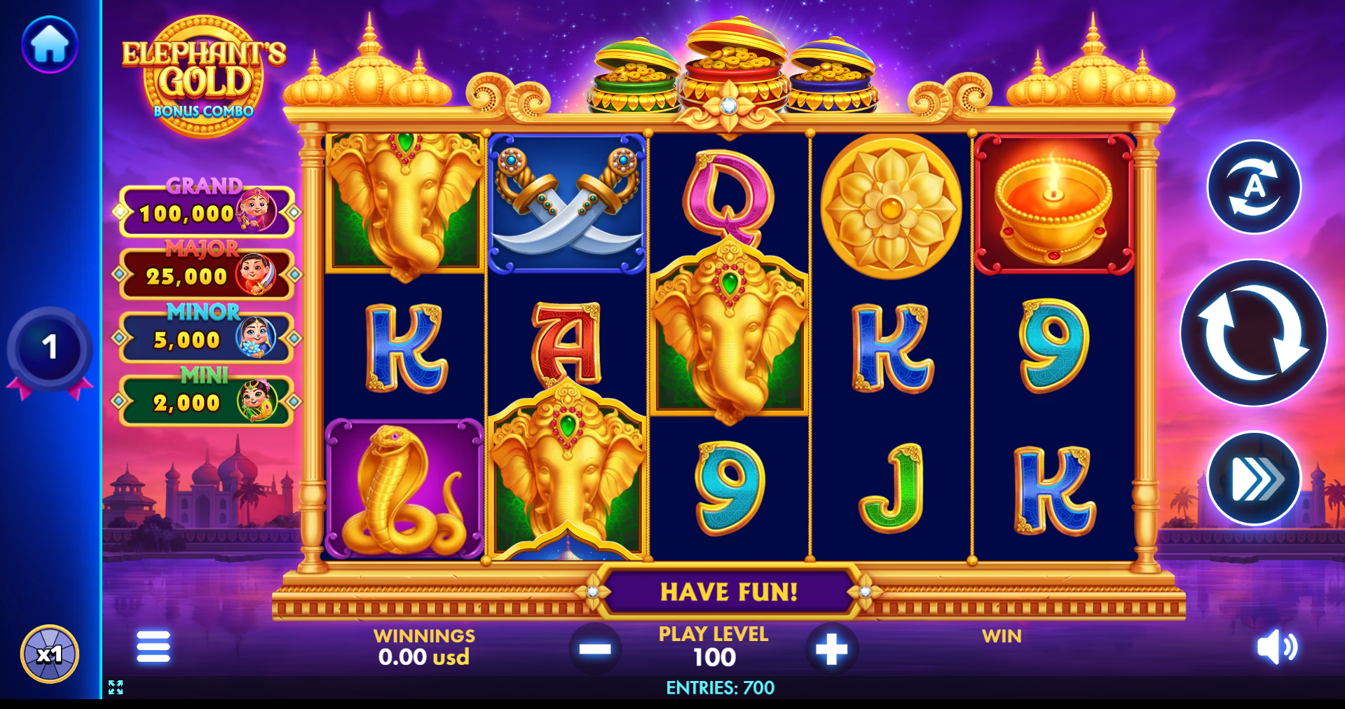 River Elephant's Gold - Slot Game 