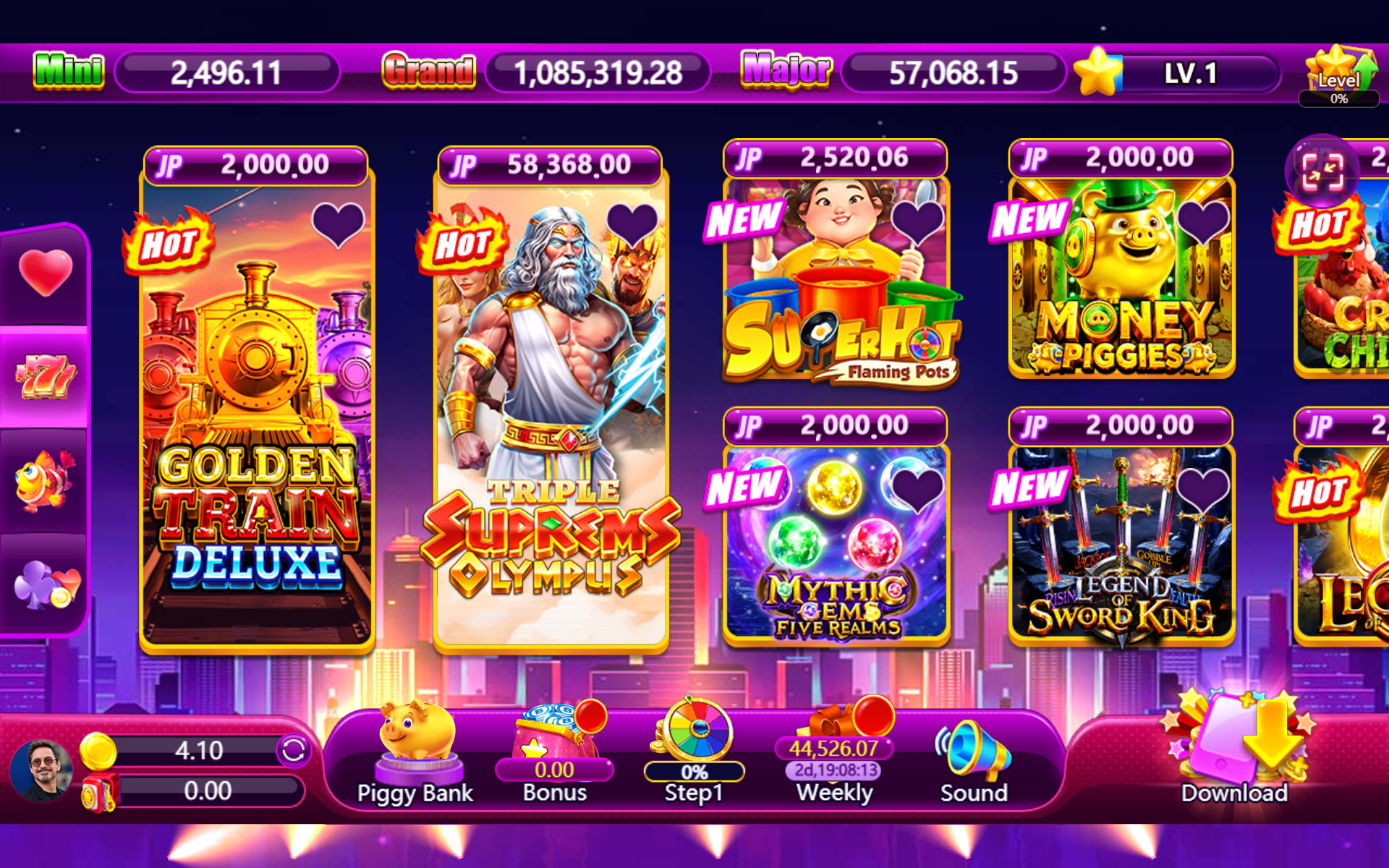 Golden Treasure - Slot Game Lobby  