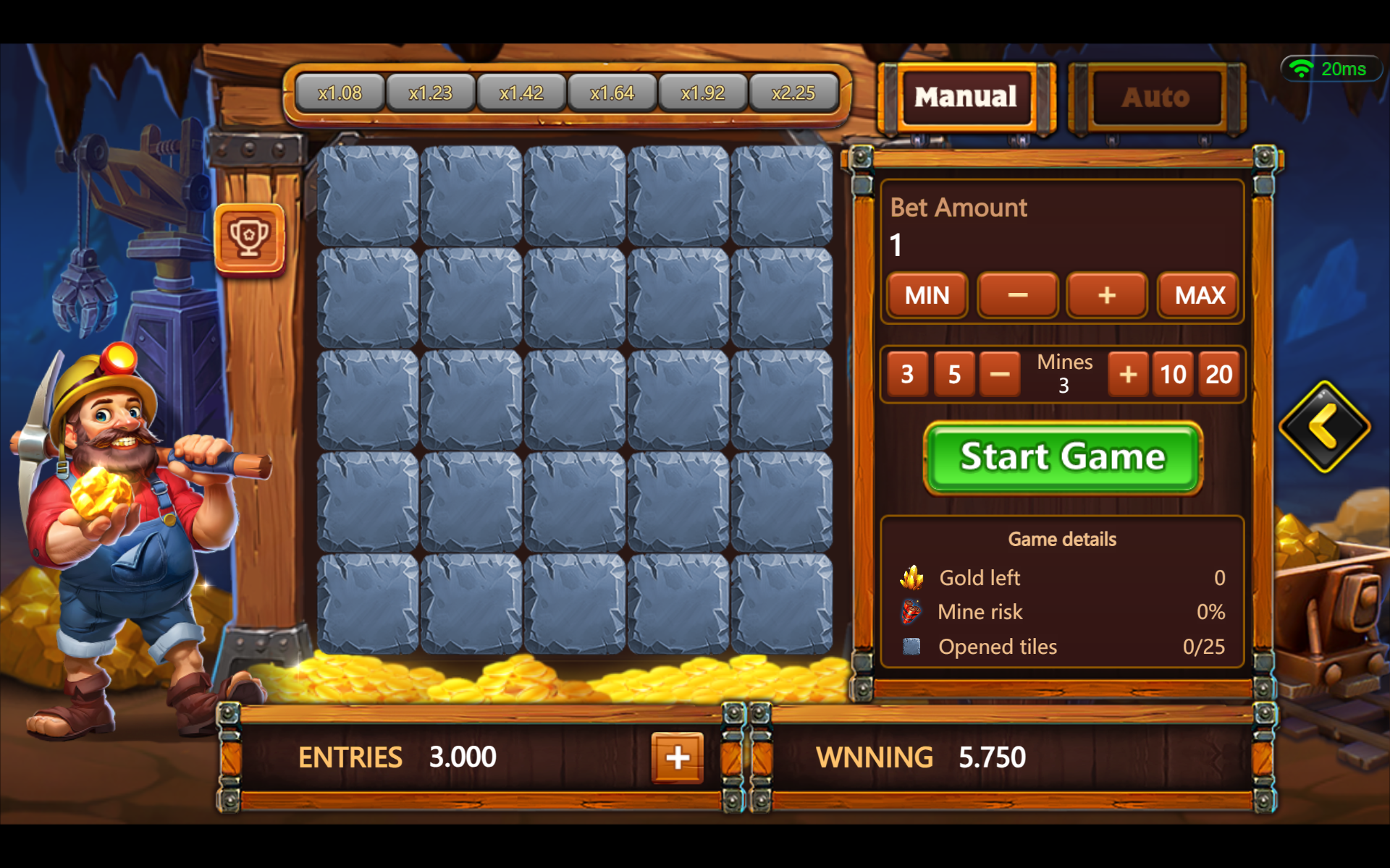 Acebook Mines- Table Game