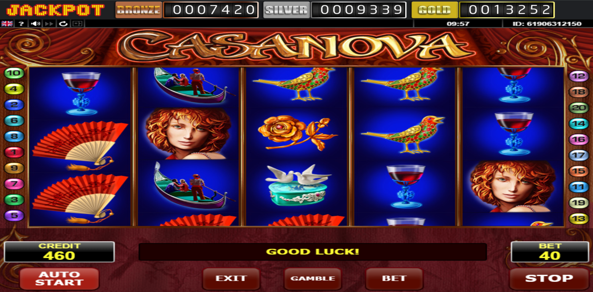 Vegas x - casanova - slot game