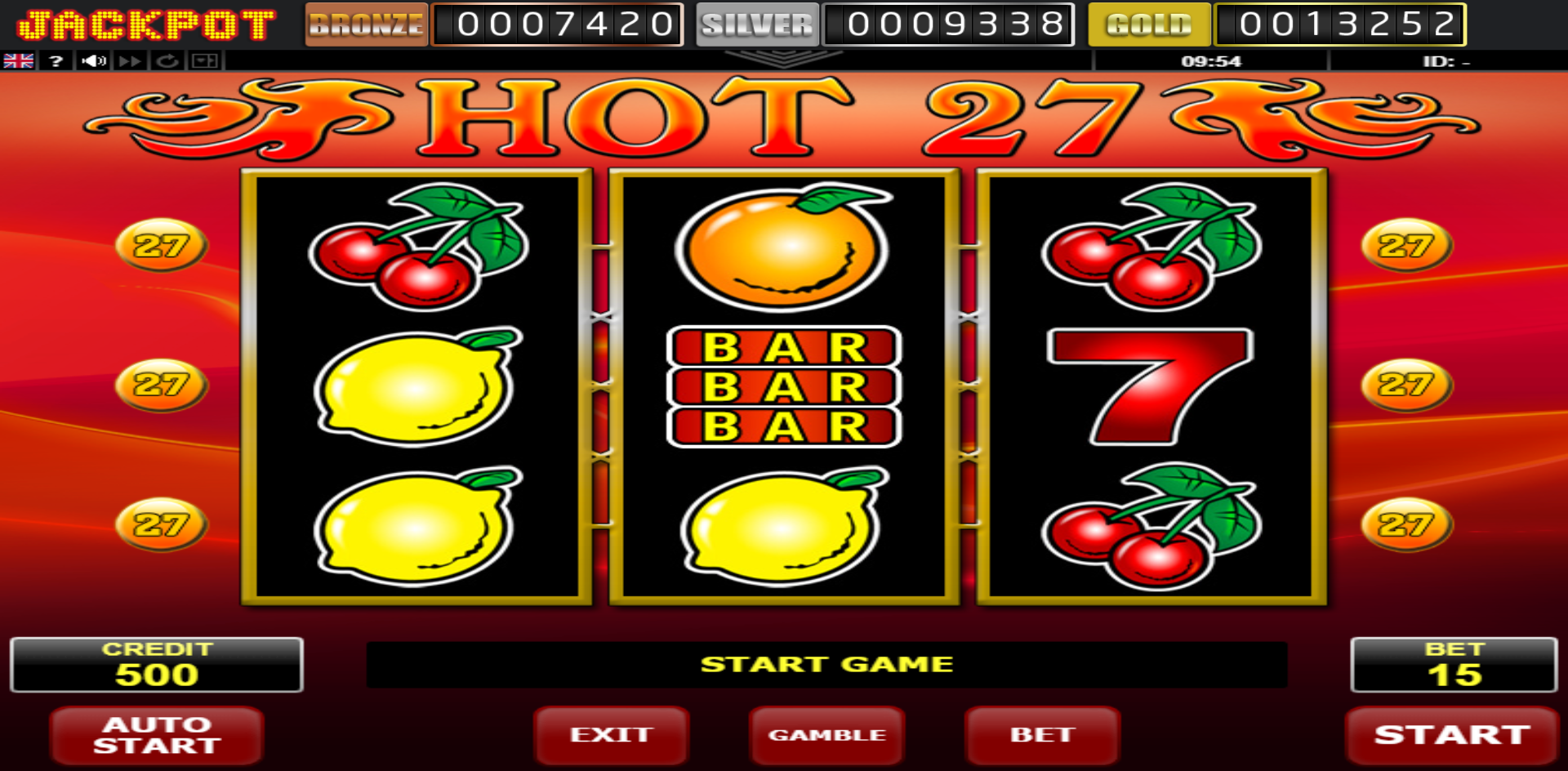 Vegas x - Hot 27 - slot game