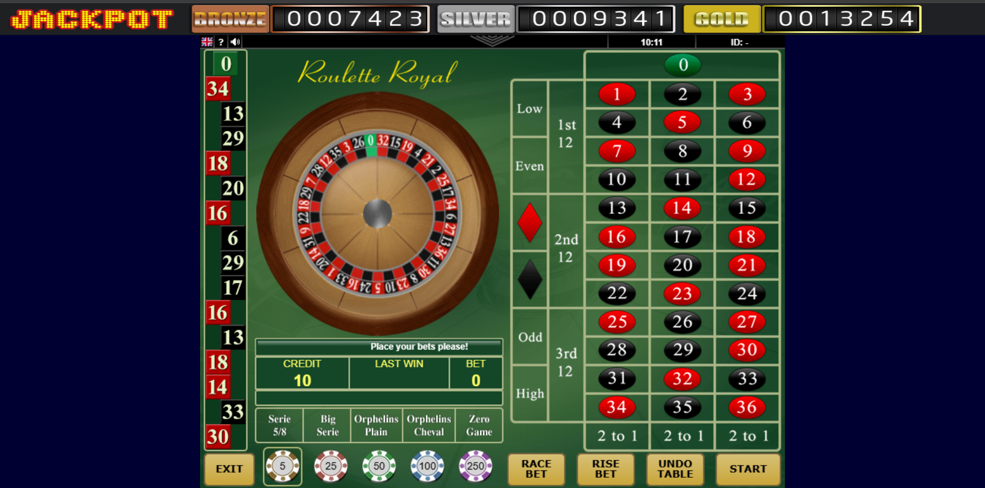Vegas x - Roulette Royal - Table game