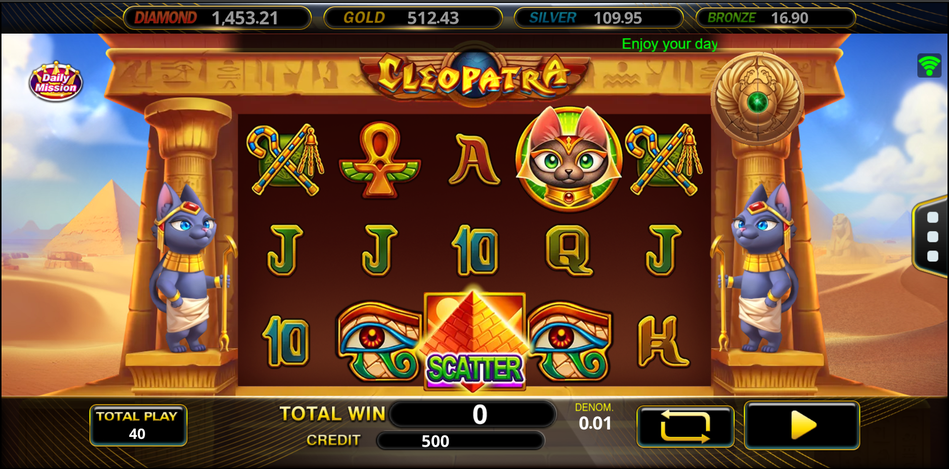 100 plus - cleopatra - slot game