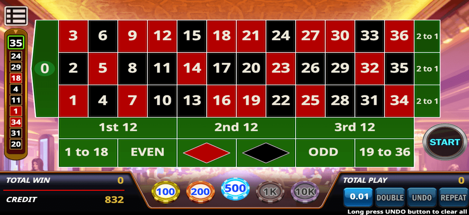100 plus - Roulette - table game