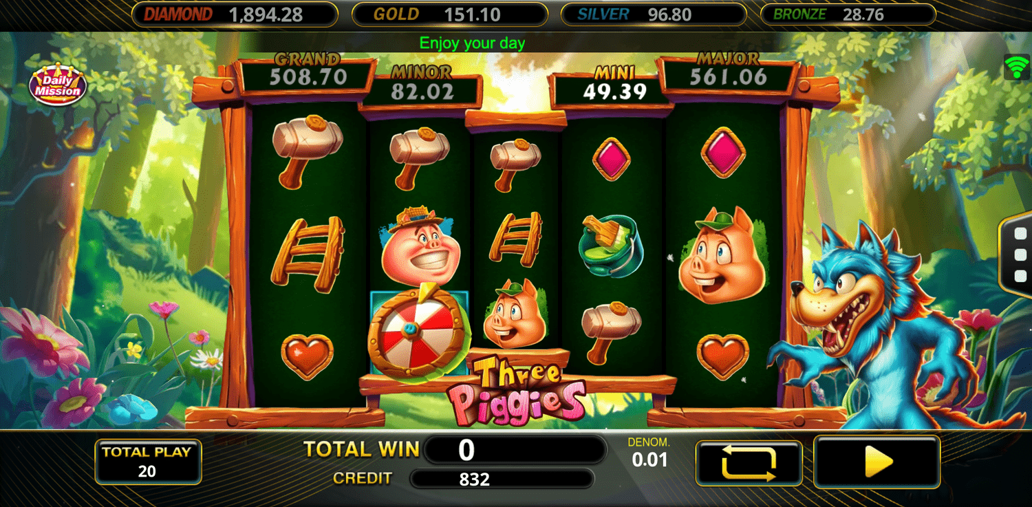 100 plus - Three Piggies - slot game