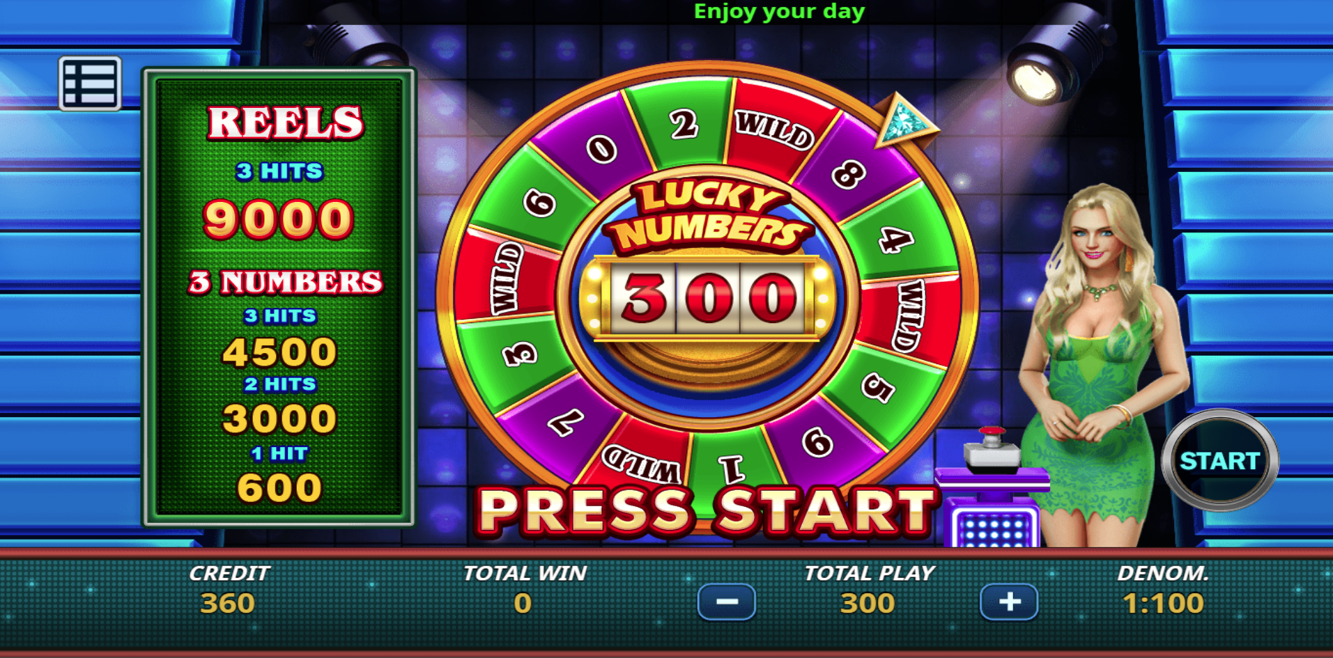 100 plus Lucky Numbers-mini game