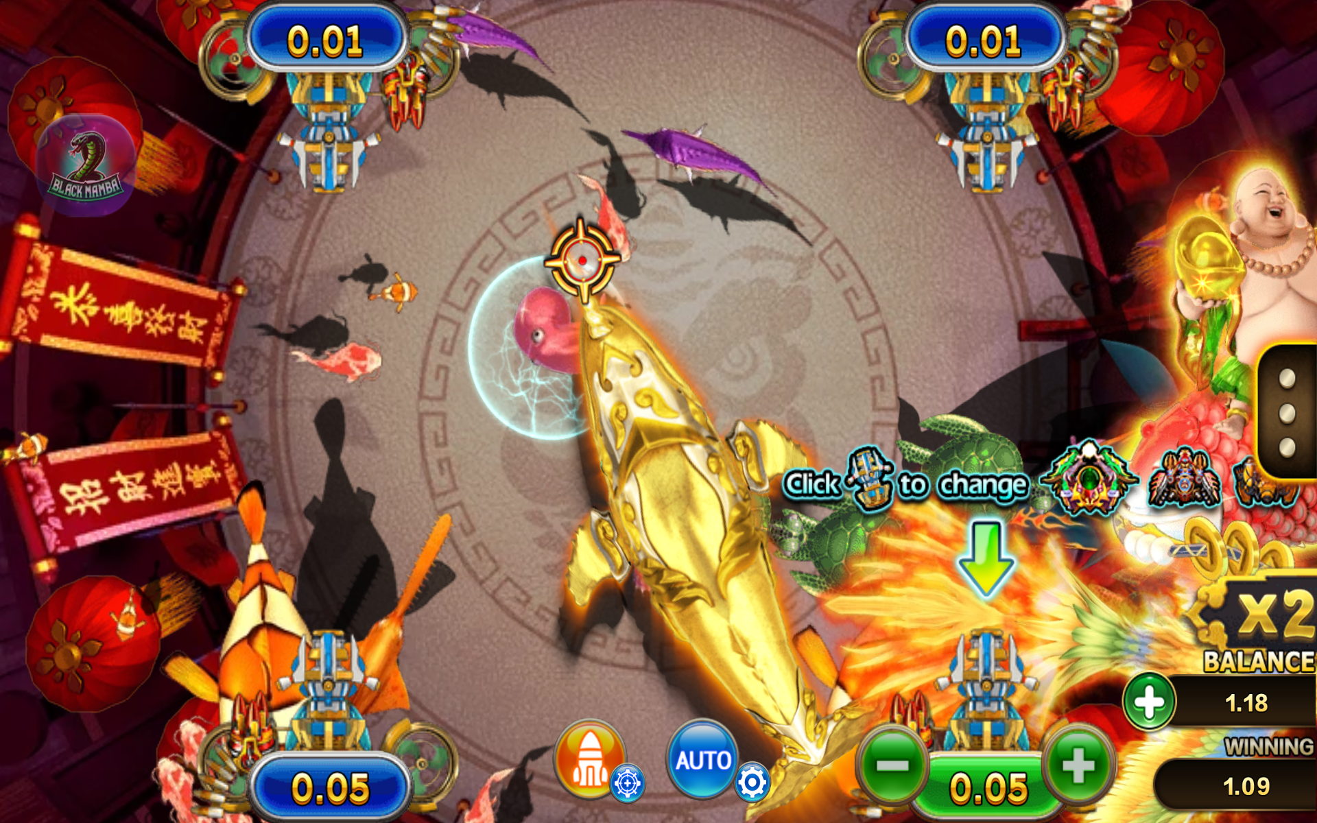 Black Mamba Fish Game - Fortune Kings