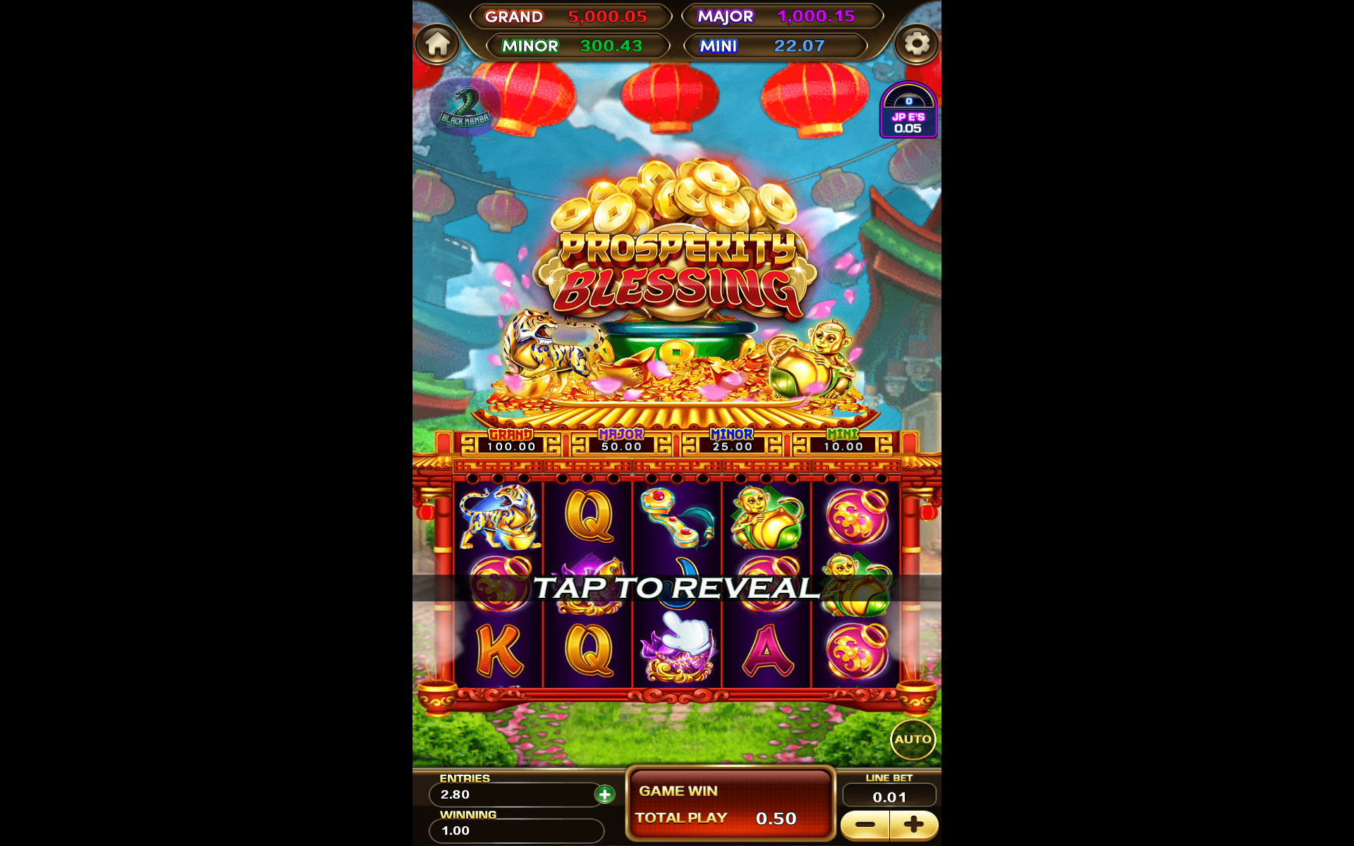 Black Mamba Slot Game - Prosperity Blessing