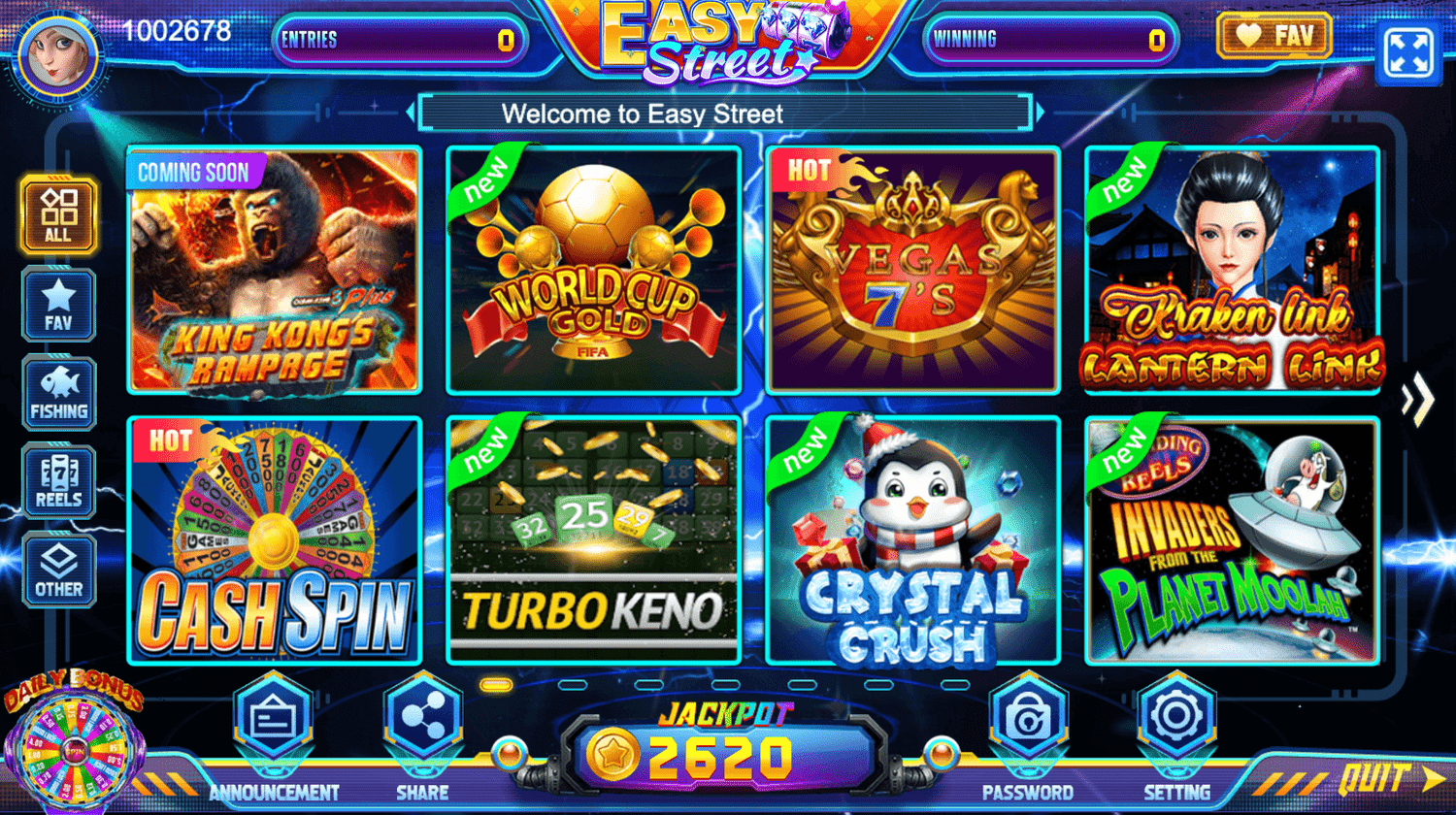 Easy Street - game screen menu