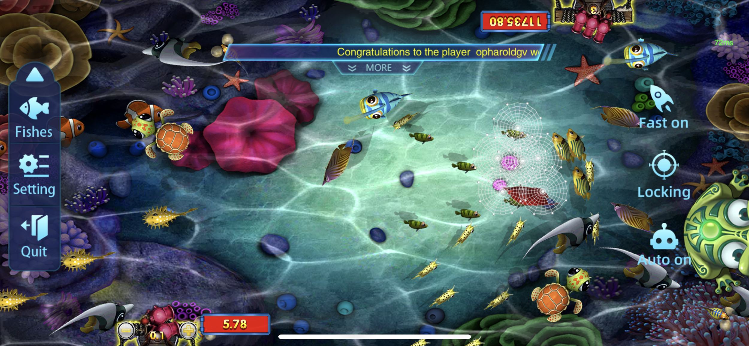   Galaxy World - Golden Toad - fishing game