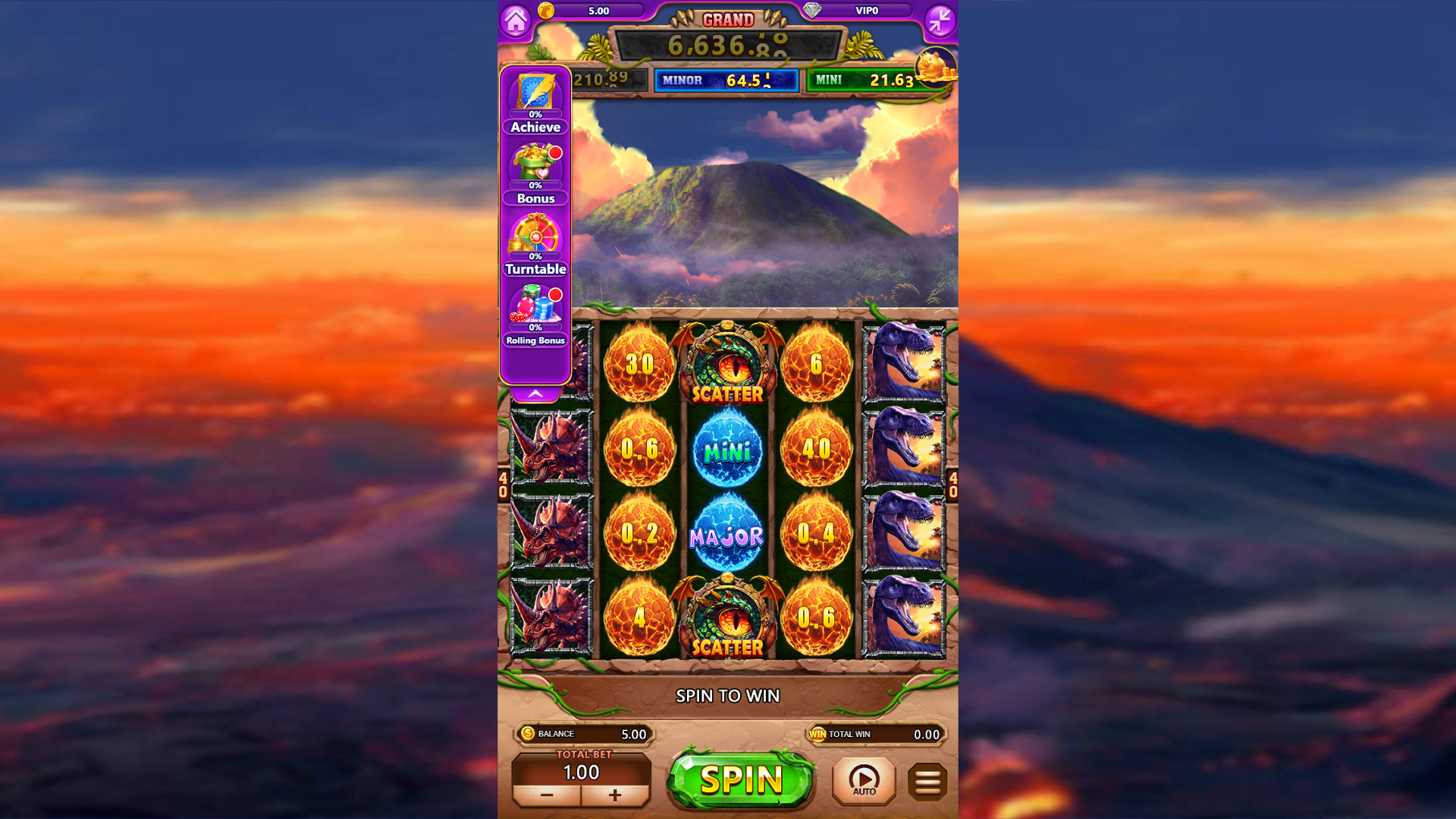 Glamour Spin - Rage T-rex - slot game