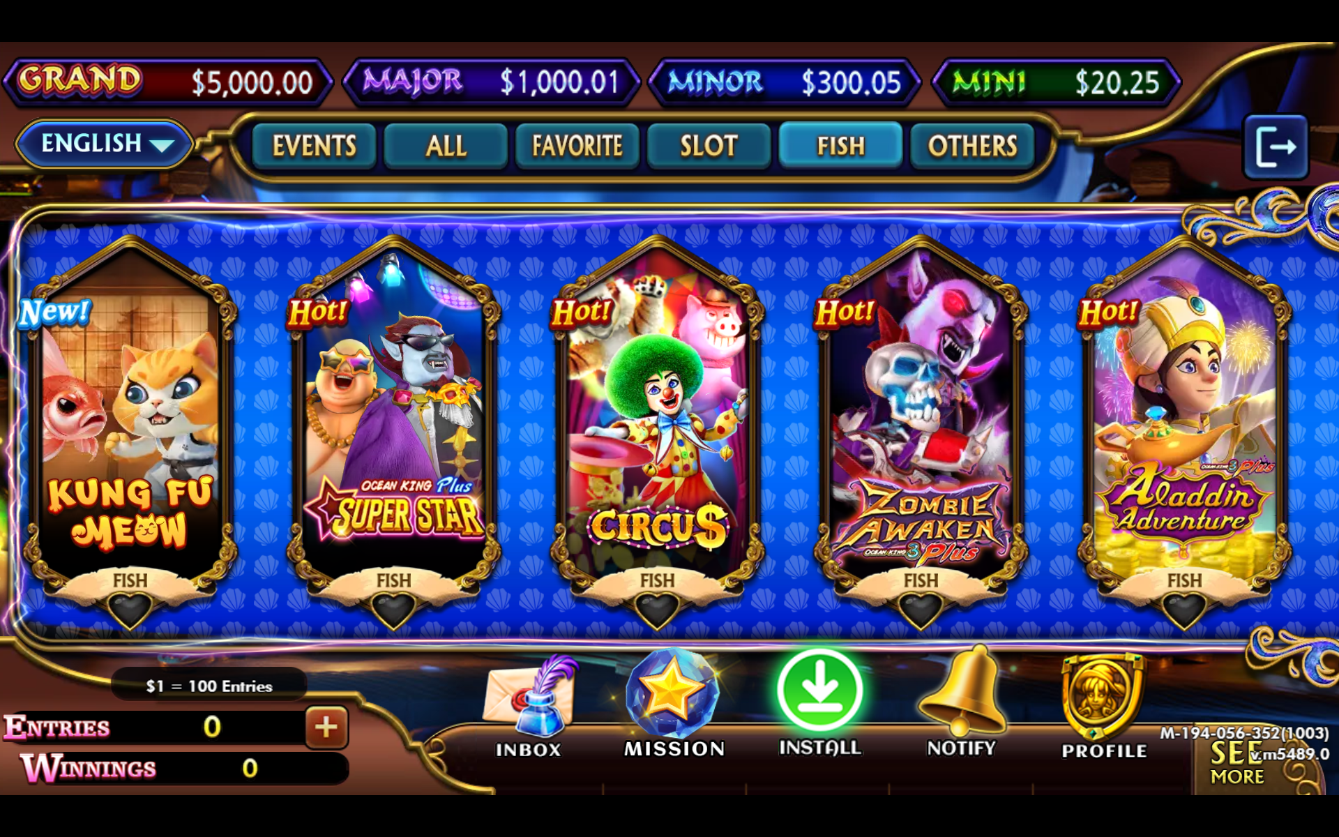 Magic City Fishing Game Lobby