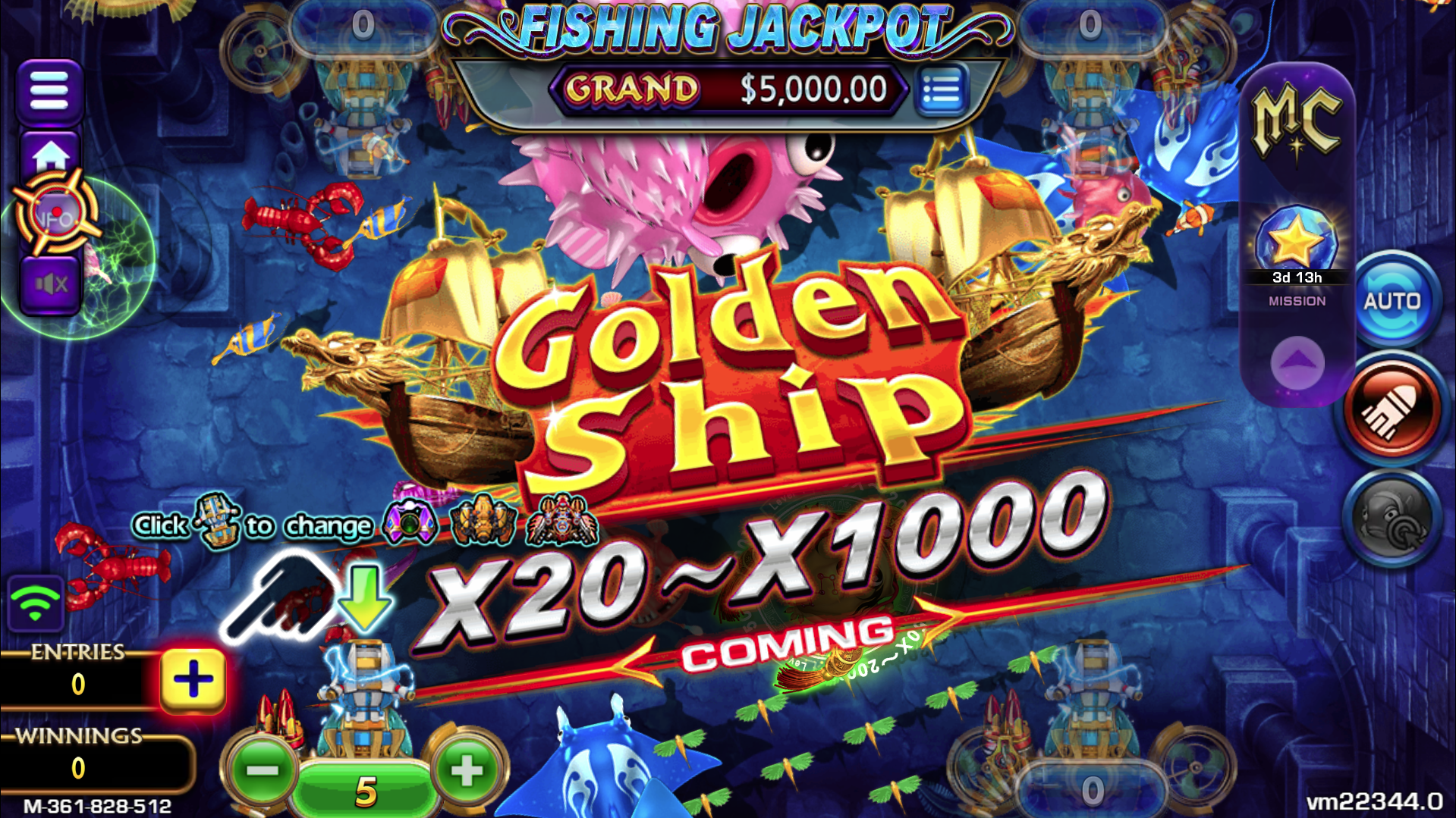 Magic City Lucky Lobster Fishing Game