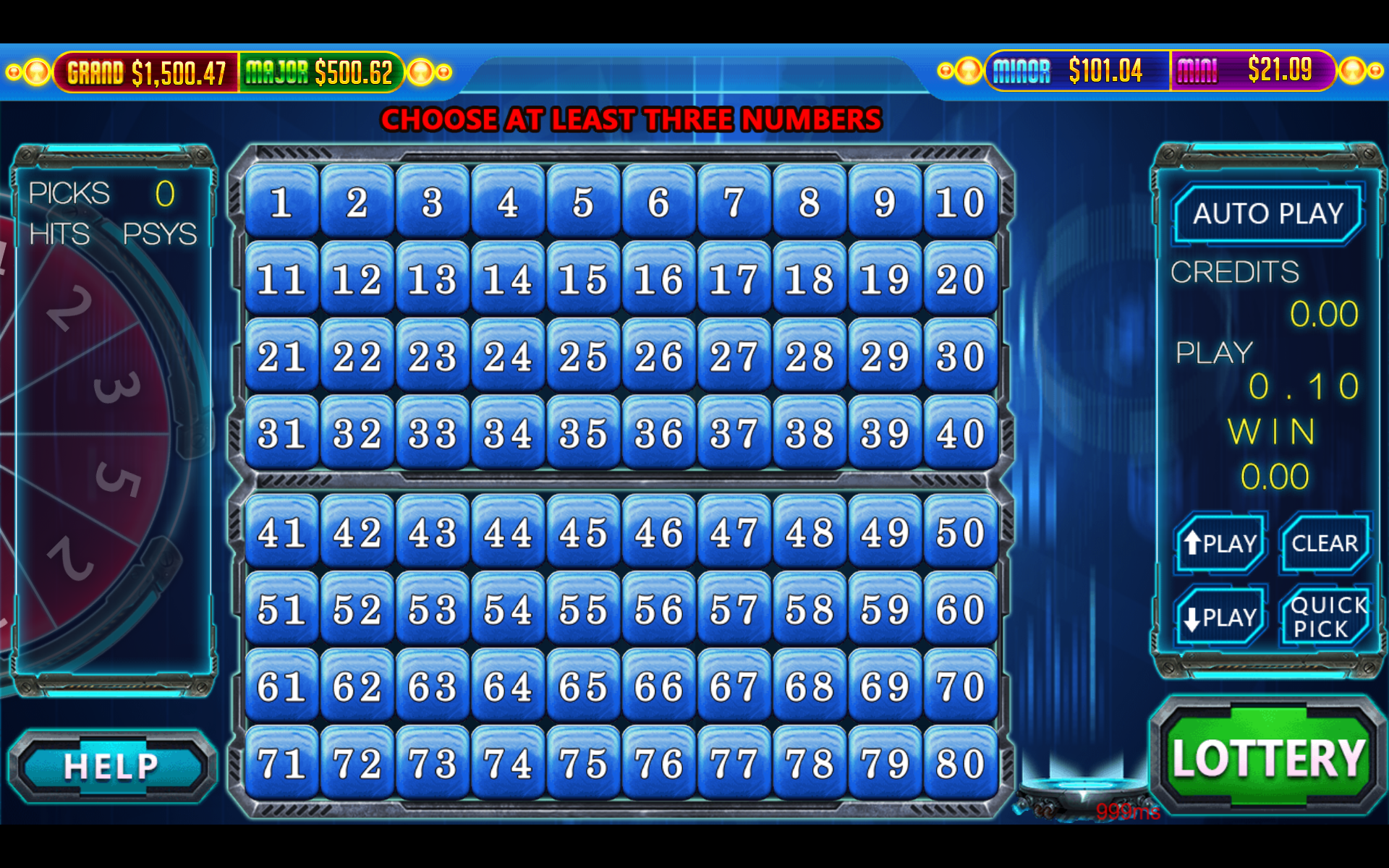 Milk Way Superball - Keno Game