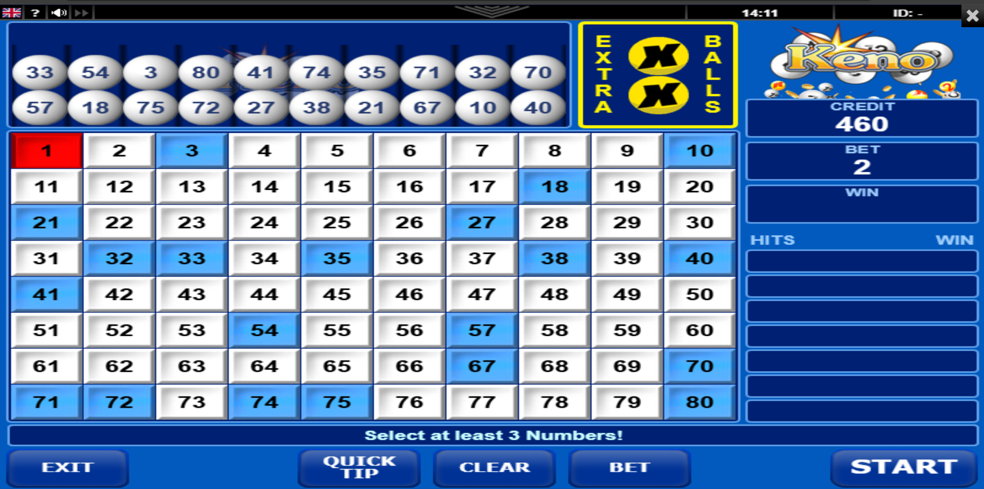 Vegas 7 - Bingo - table game