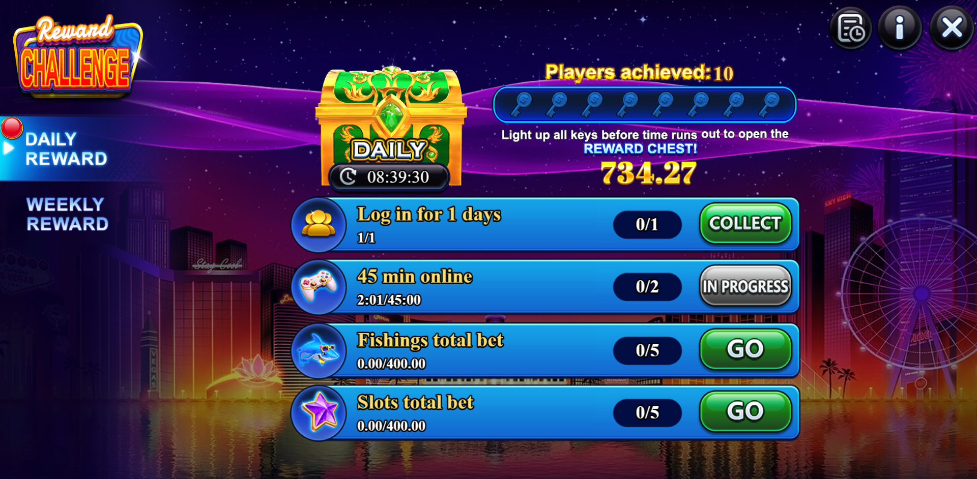 Legend Fire reward challenge