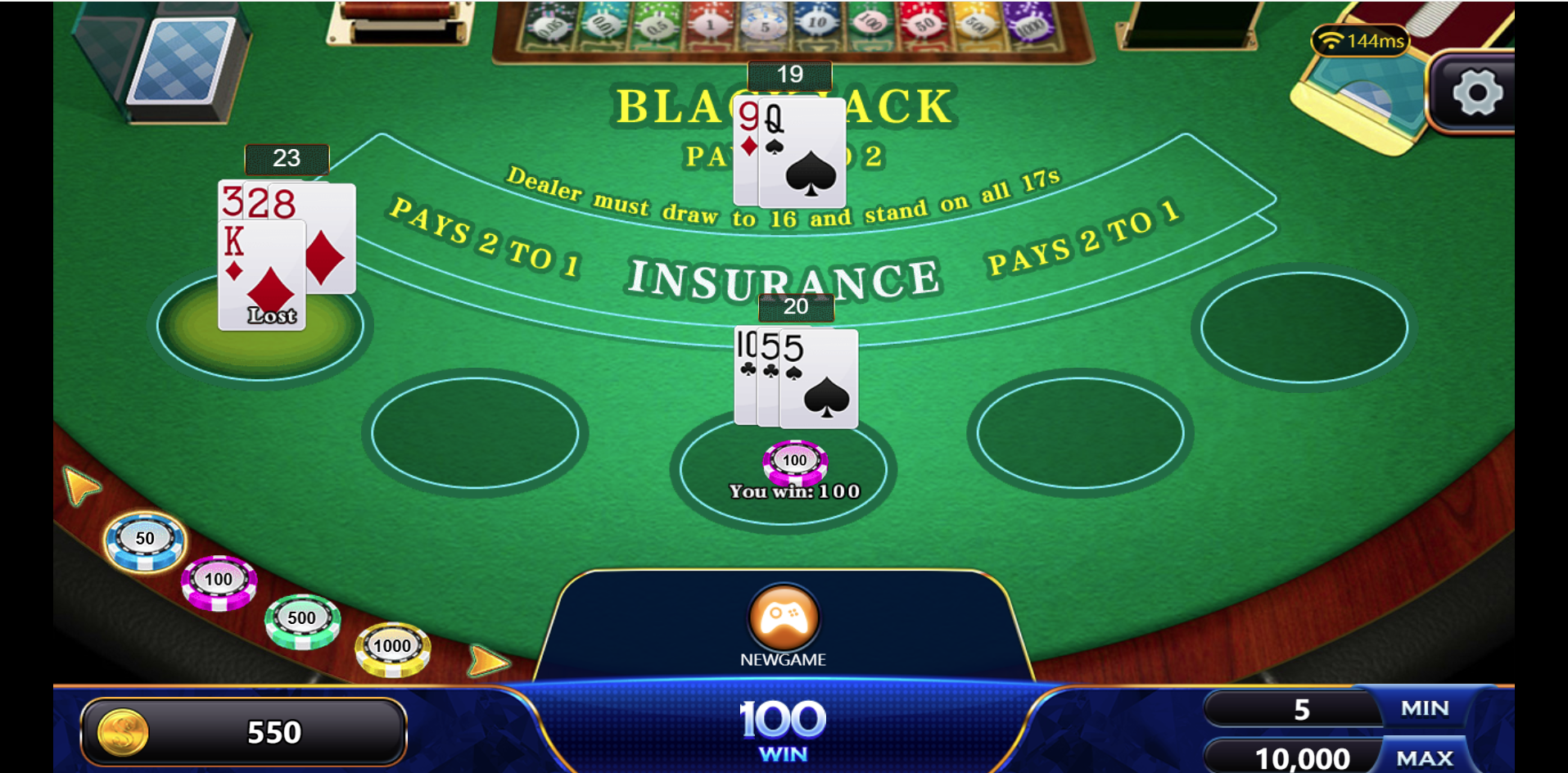 Legend Fire - Black Jack - Table Game