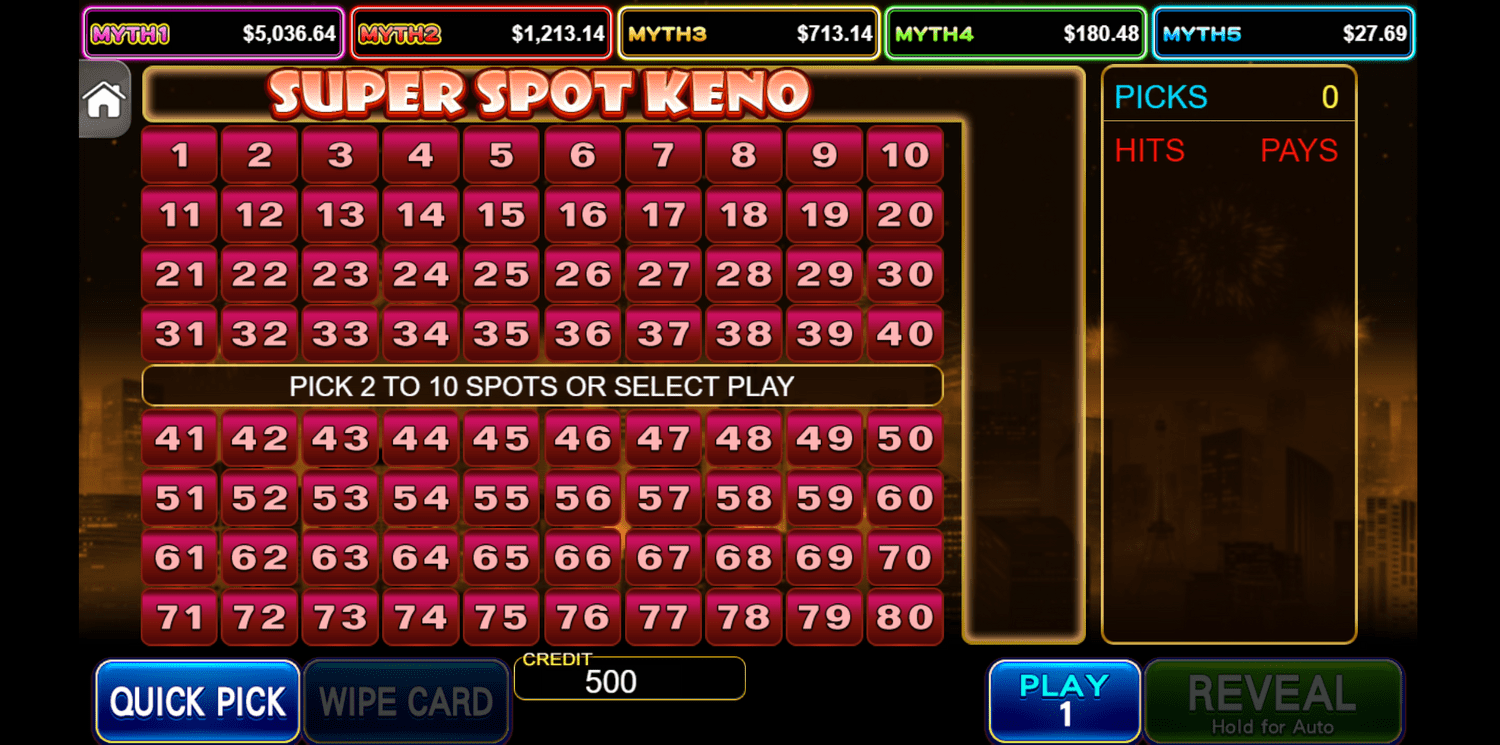 Big Daddy Dragon Super Spot Keno