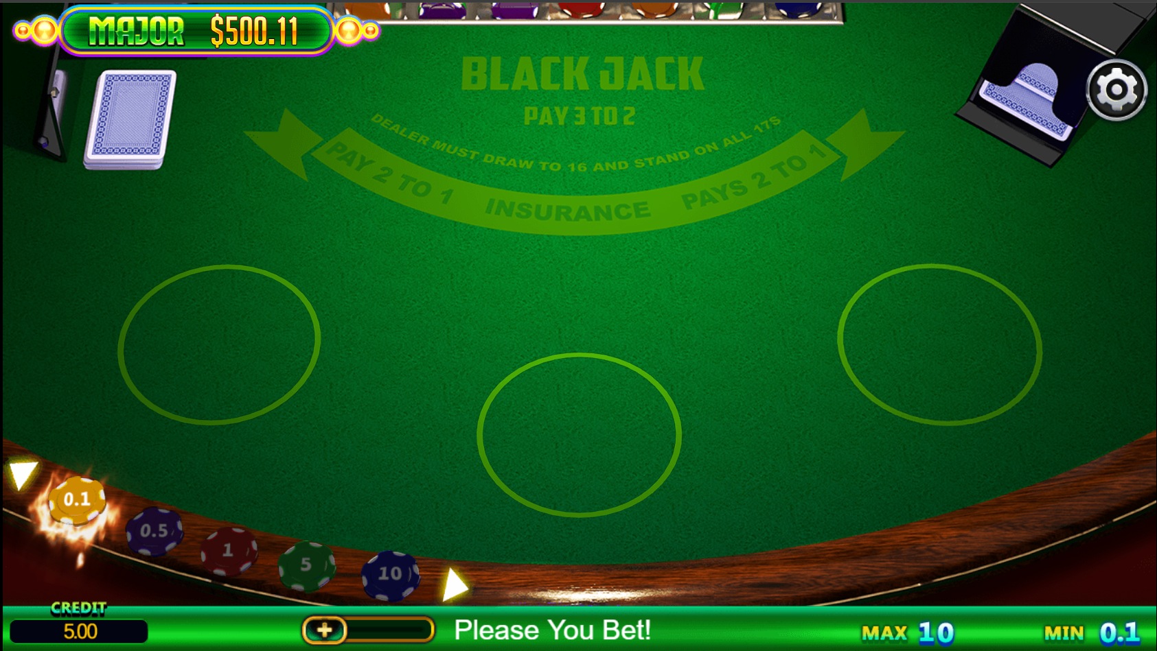 Moolah - Moolah's blackjack 21 - table game