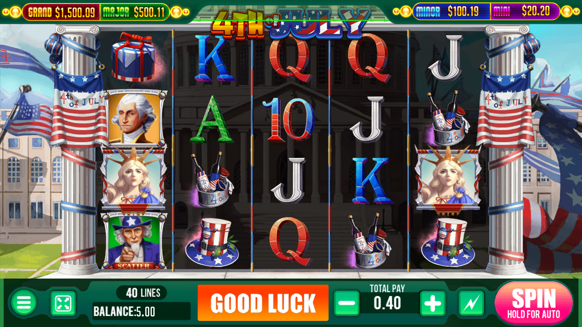 Moolah - Independence Day - slot game
