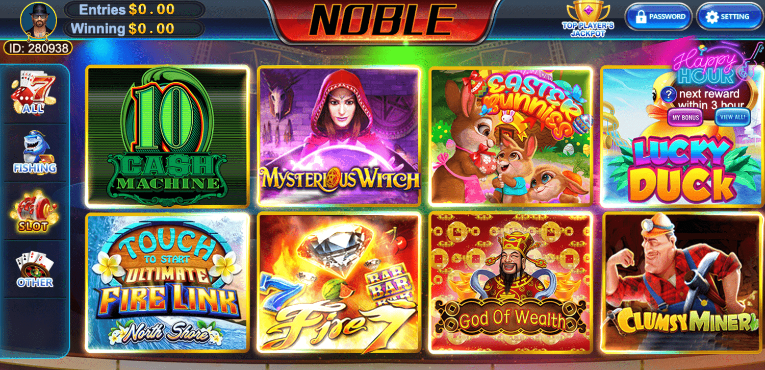 Noble - Game Screen Menu