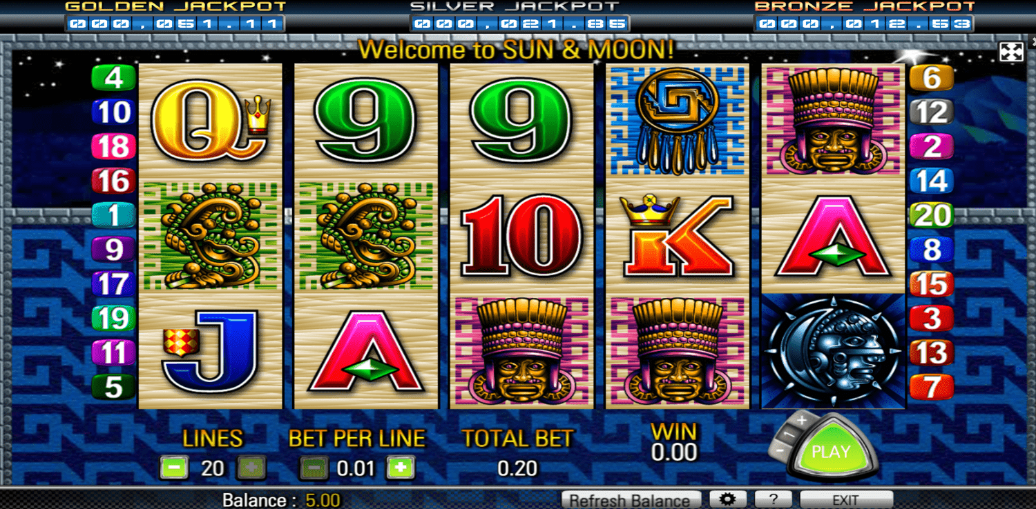 Skill mine - sun &amp; moon - slot game