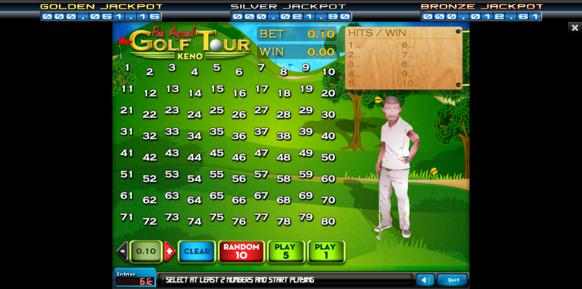 Skillmine - Pak Agrail Golf tour - table game