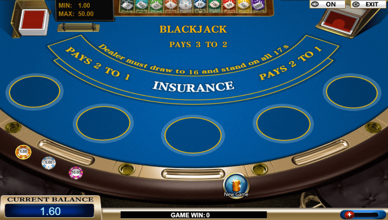 Game Room Online - Blackjack 21 - table game