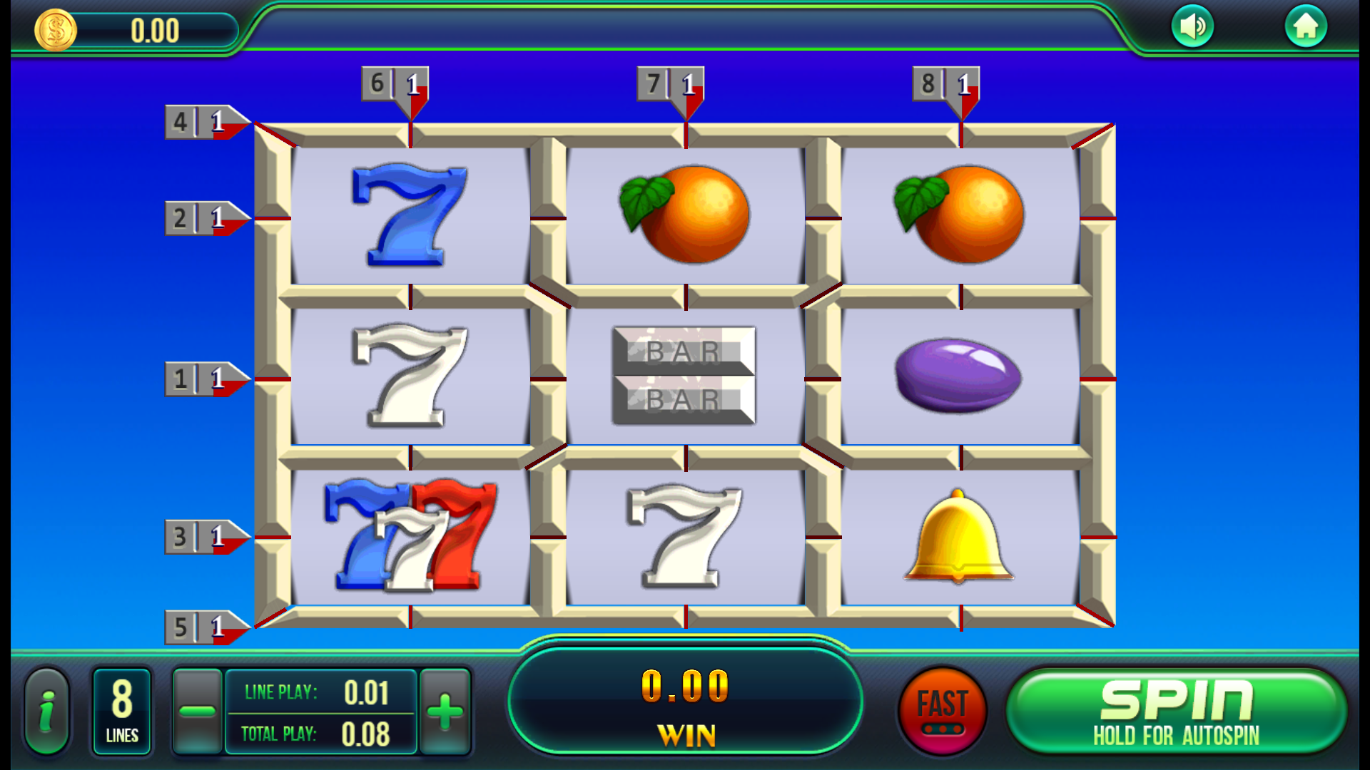 Game Room Online - triple sevens - slot game