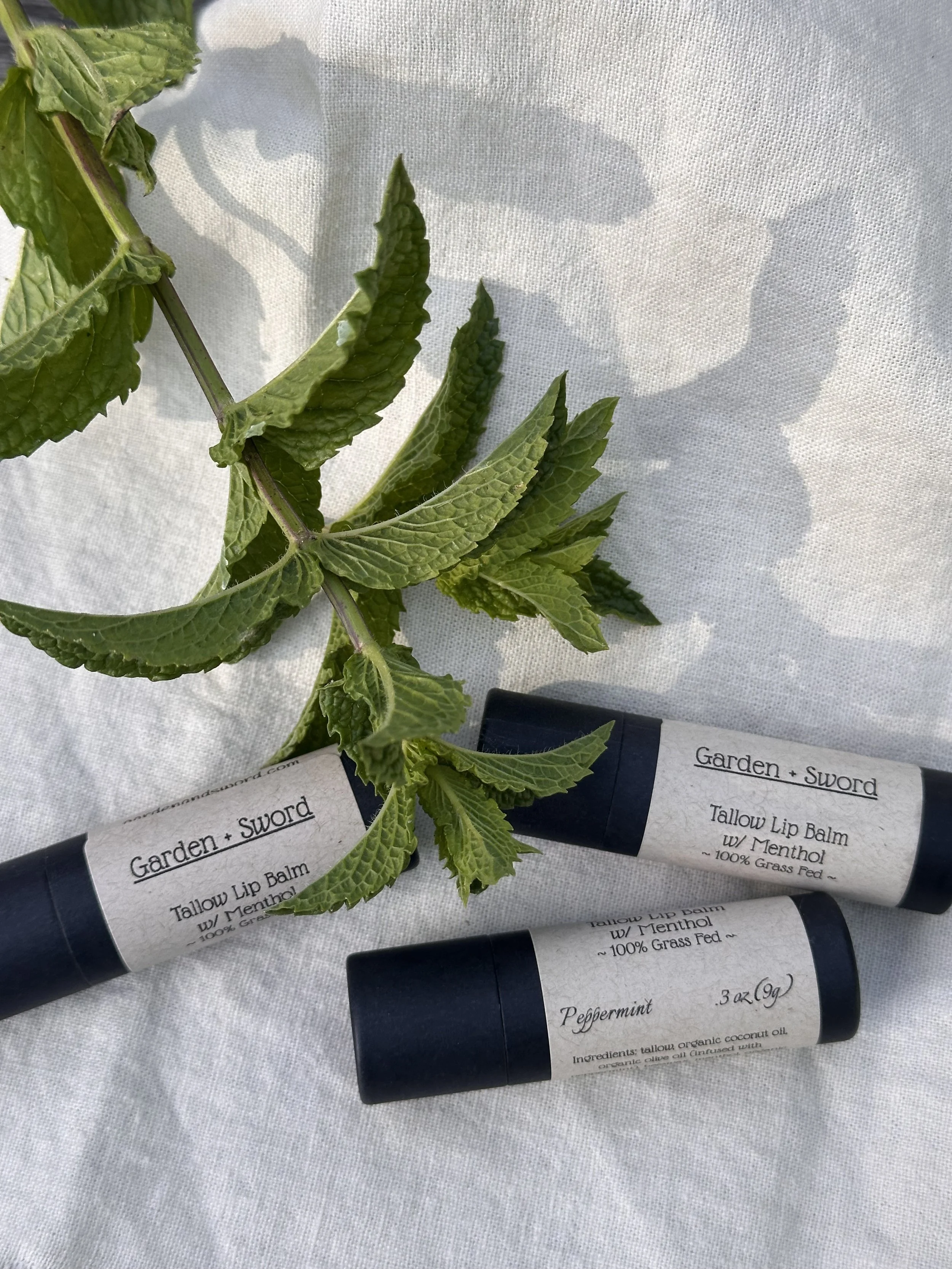 Peppermint w/ Menthol | 100% Grass-Fed Tallow Lip Balm