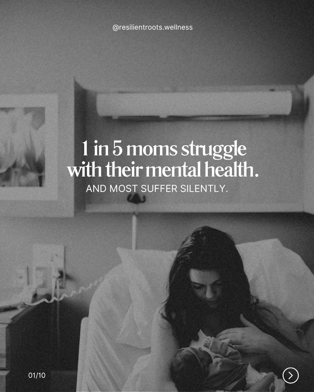 Today is World Maternal Mental Health Day. 🤍

1 in 5 moms struggle with their mental health.
And the reality is - far more are struggling silently.

We talk a lot about the beauty of motherhood.
But not enough about the heavy load that comes with it