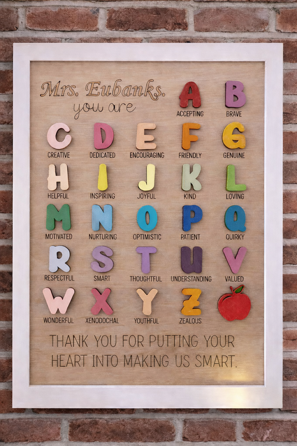 🍎  Teacher appreciation Sign 🍎