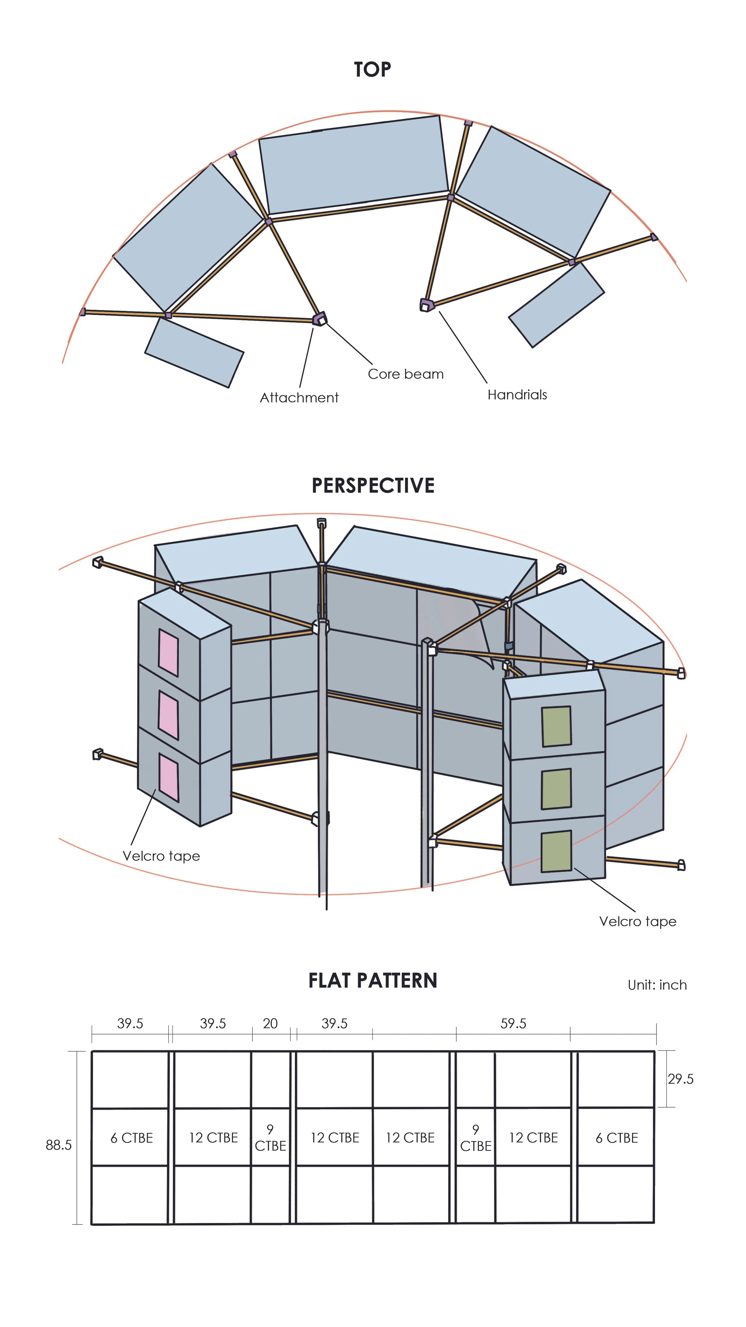 One Section Final Drawing and Pattern