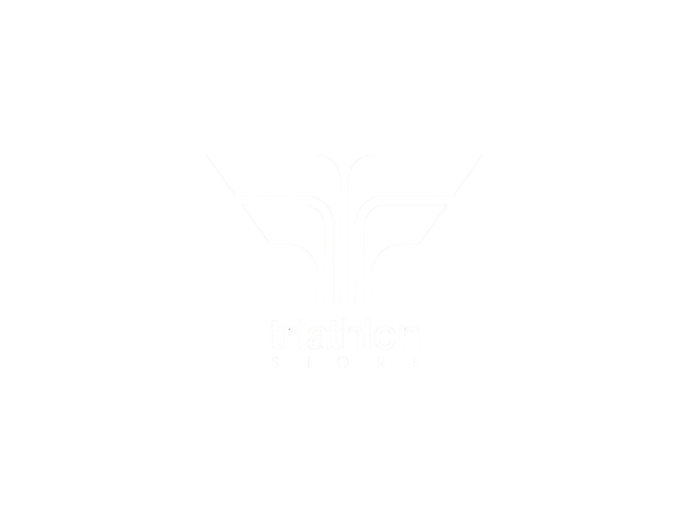 Logo de la boutique Triathlon Store avec une icône stylisée de trois ailes ou rubans et le texte 'triathlon STORE' en dessous.