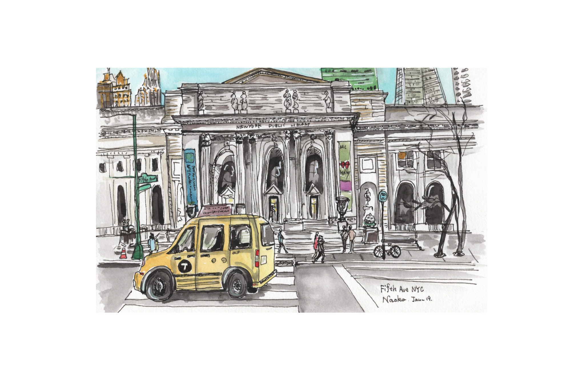 Yellow Cab, New York  Public Library 