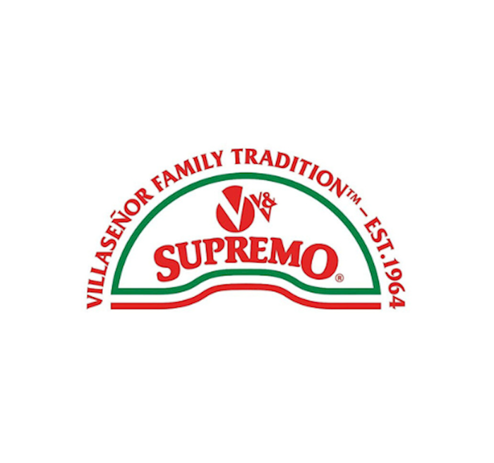 Logo featuring the text 'Villa Senoir Family Tradition Est. 1964', with a red and green color scheme and the word 'Supremo' in the center.