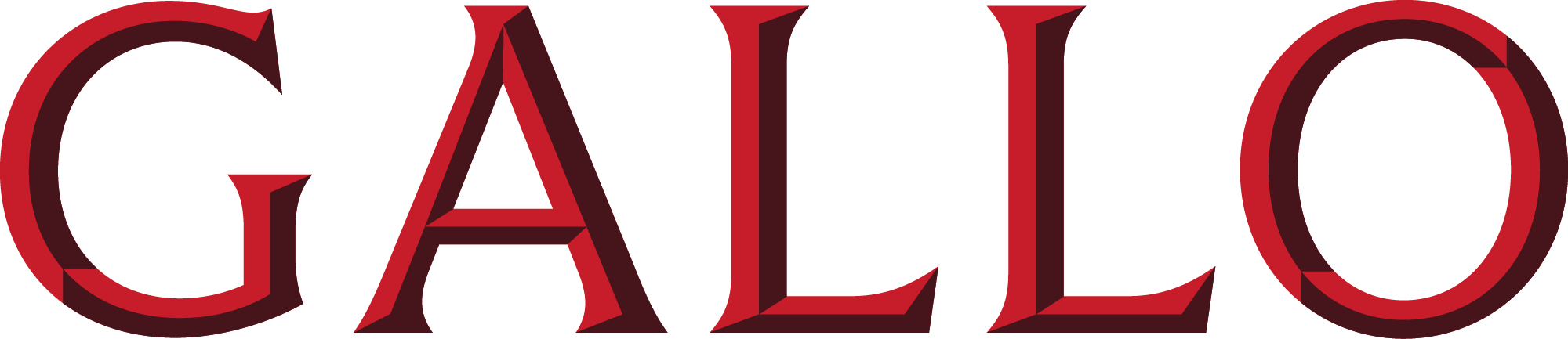 Close-up of the logo of the television show 'Gailo' with large stylized letters in shades of red.