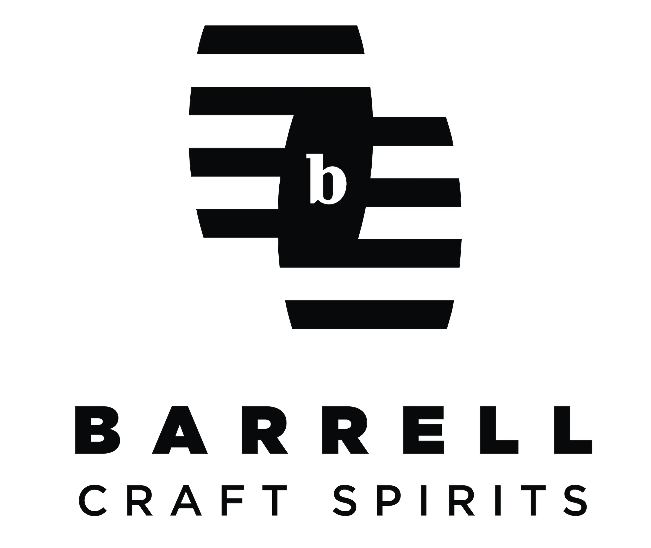 Logo with a black wine glass illustration and the words 'Barrell Craft Spirits' below.