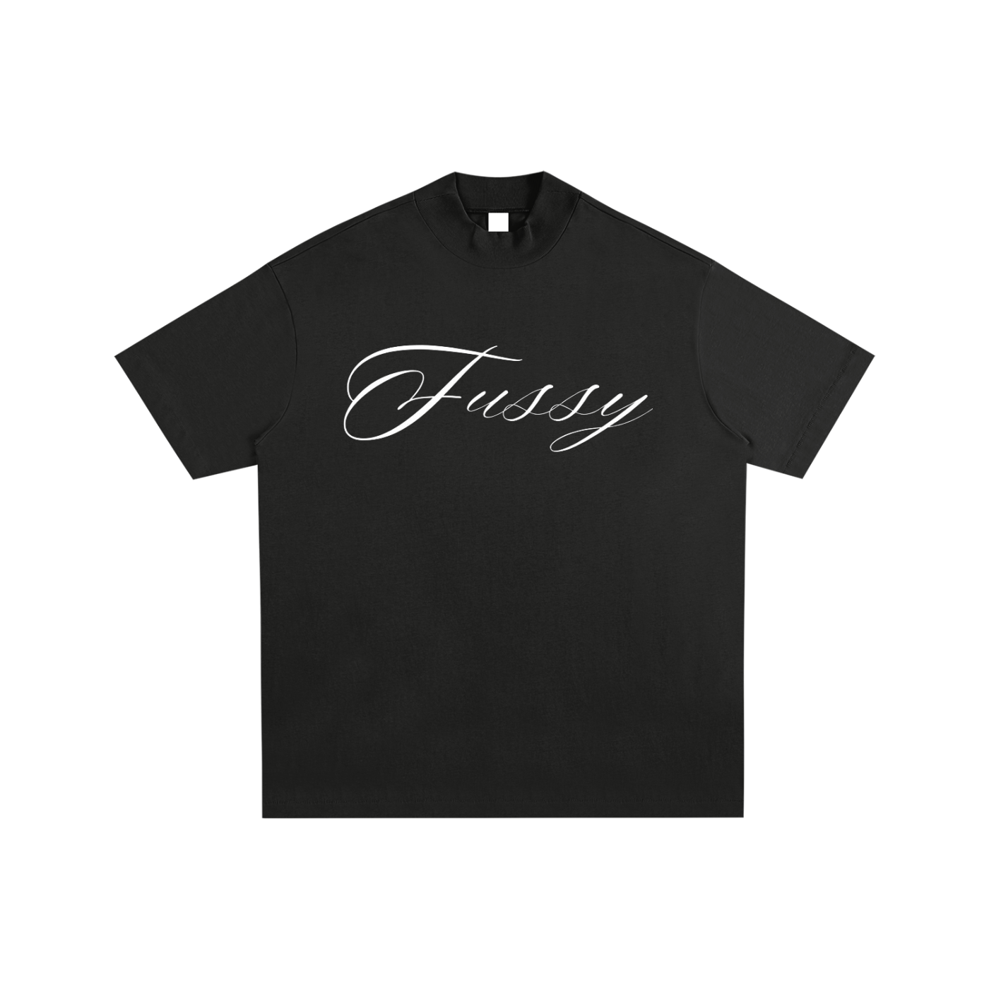 FUSSY FOUNDATION: MOCK NECK TEE (BLACK)