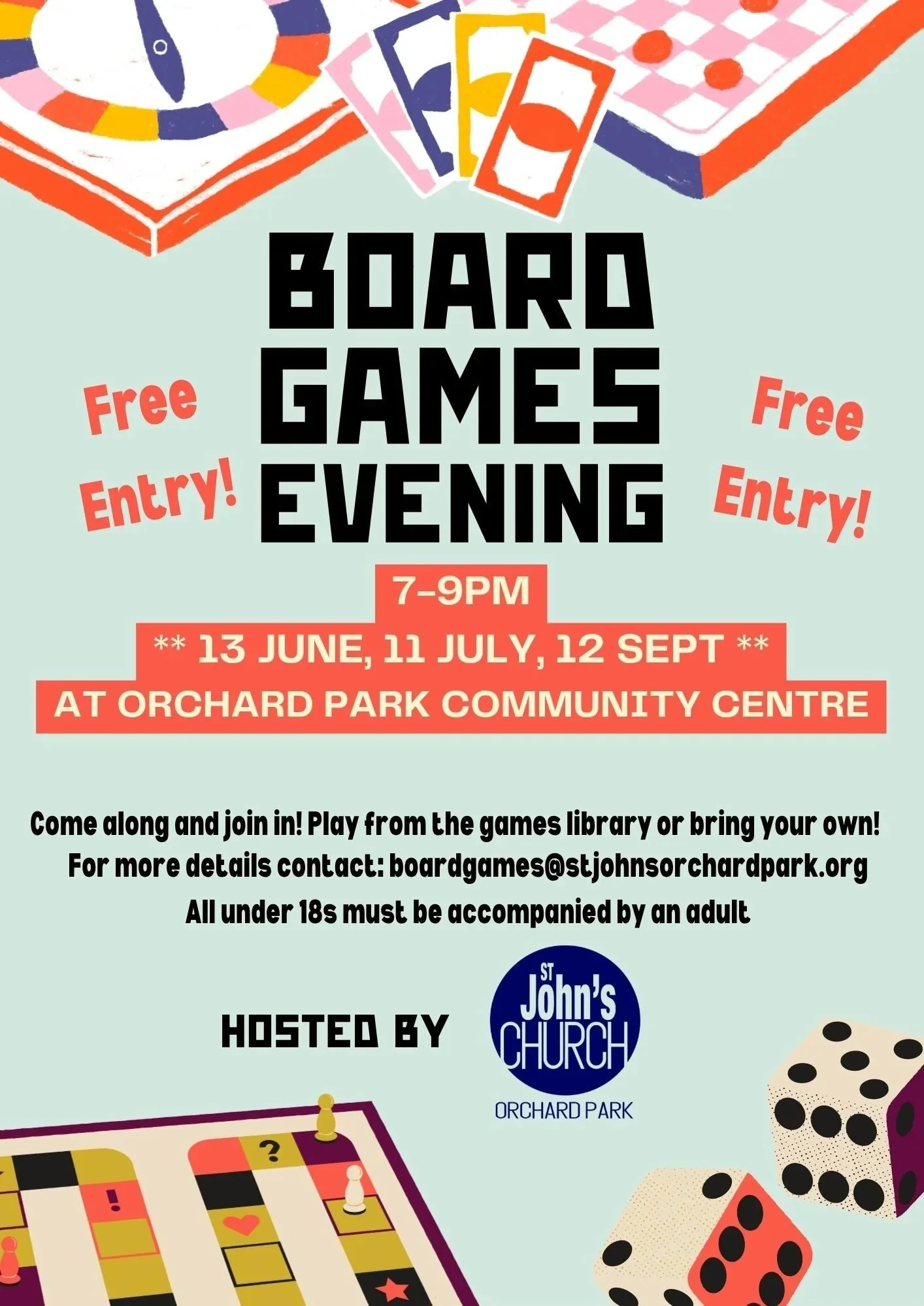 Board Games @ Community Centre this Saturday