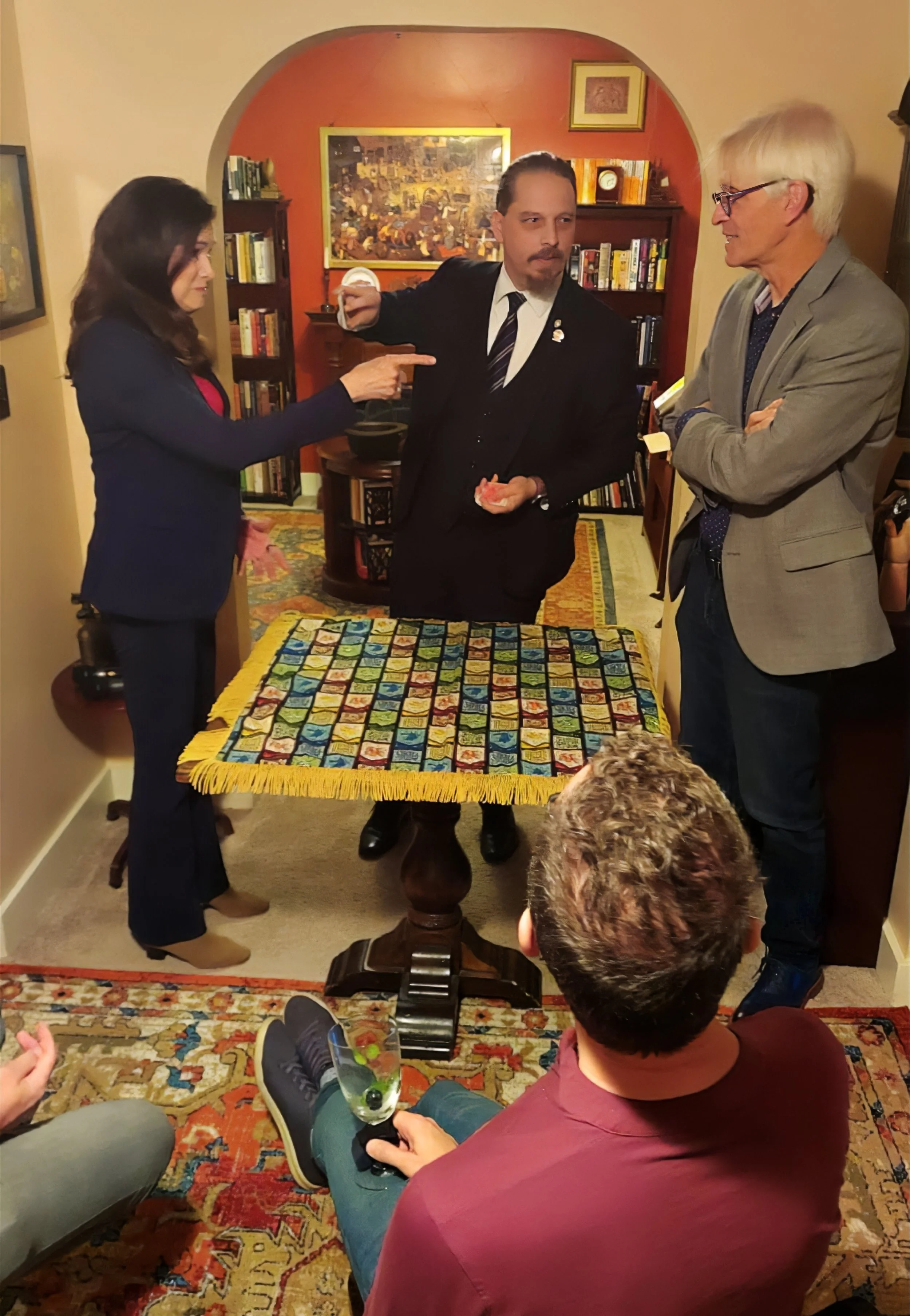 John performing a semi Harry potter theme at a private event