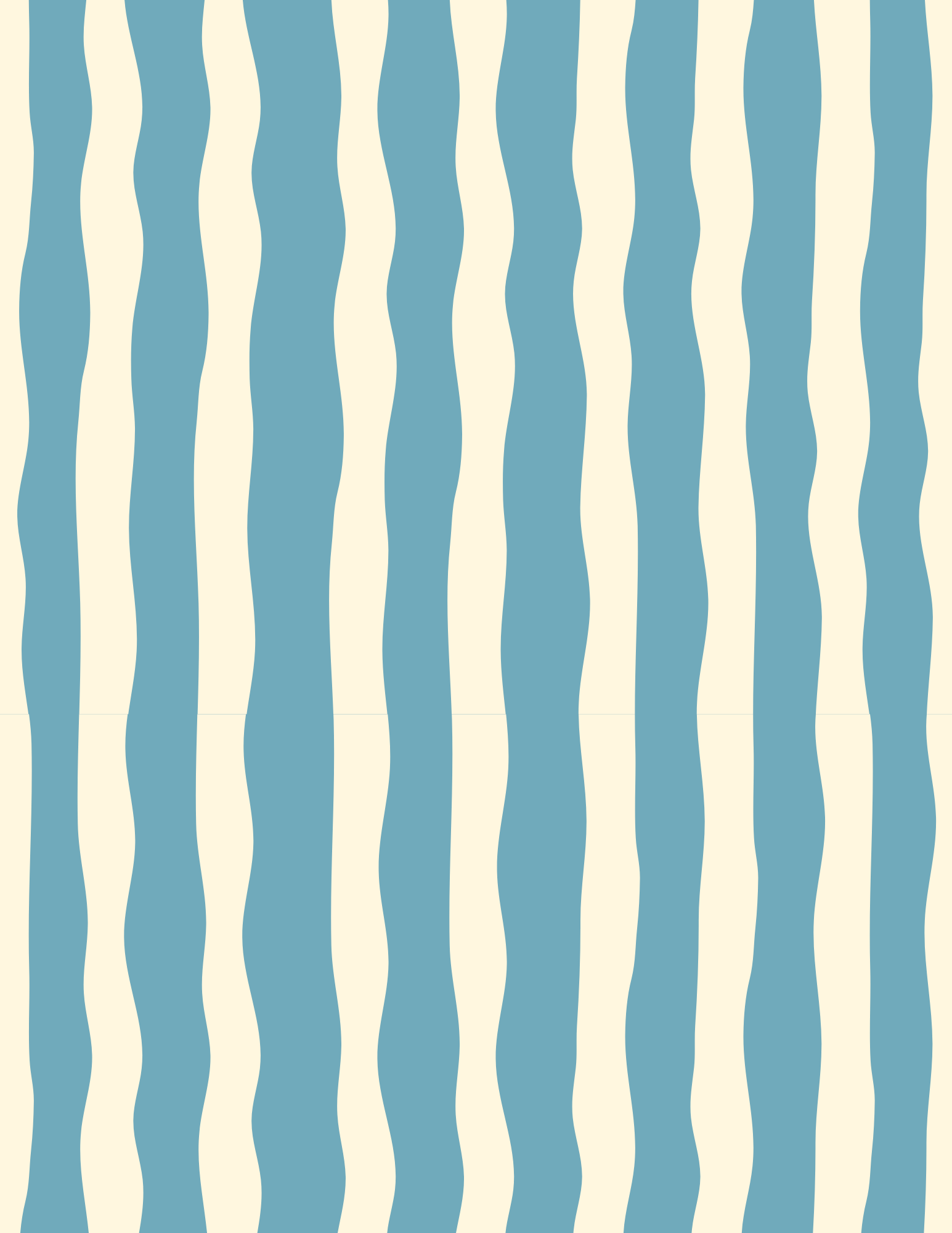 A pattern of wavy vertical stripes in blue and cream colors.