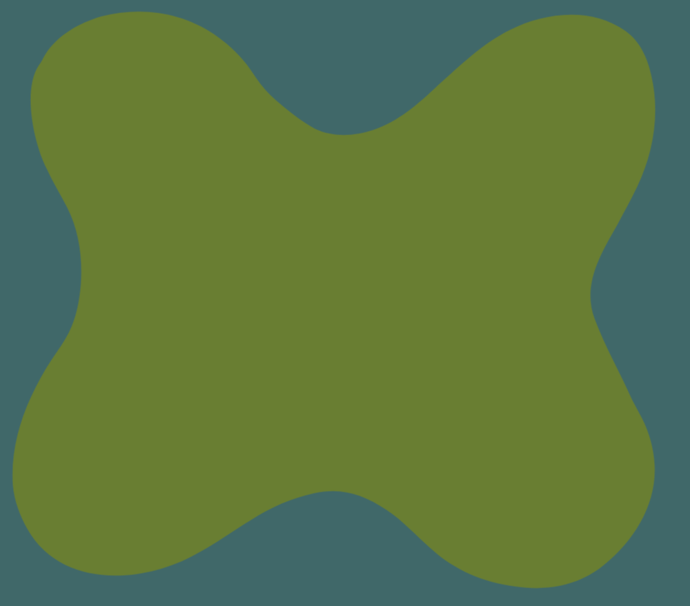 Green irregular shape with smooth edges on a dark teal background.