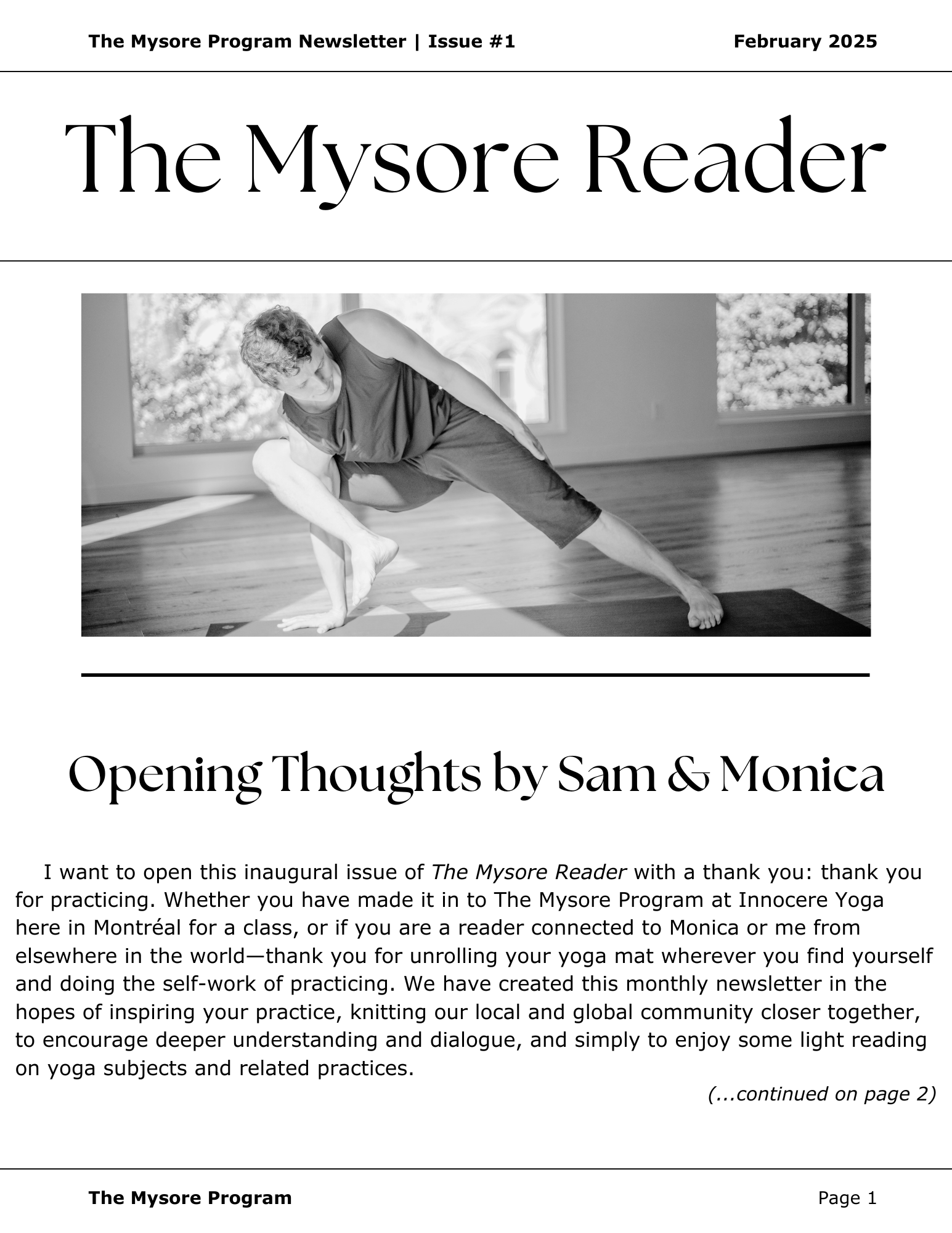 The Mysore Reader Issue 01 | February 2025