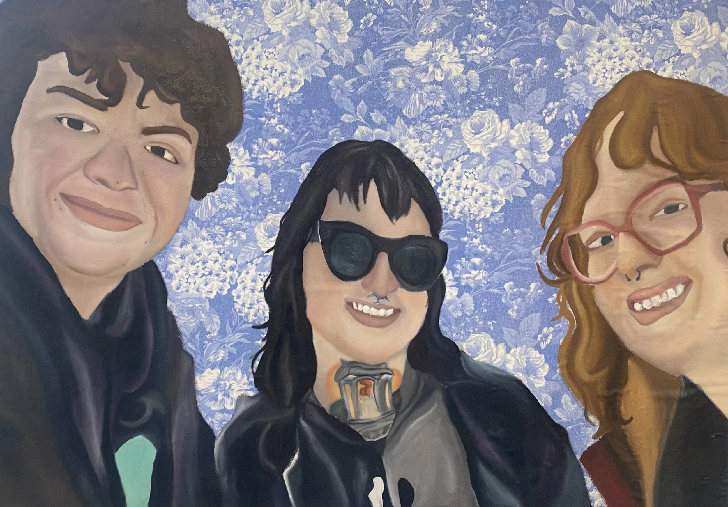 Spero memoriam amicitiae nostrae fore sempiternam (I hope the memory of our friendship will be everlasting) Oil on recycled cotton Fabric, 28 × 48 in    2024